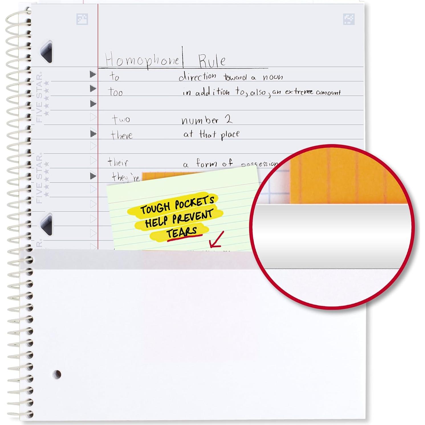 Cuaderno Espiral Five Star 1 Materia 80 Hojas Rayado Ancho