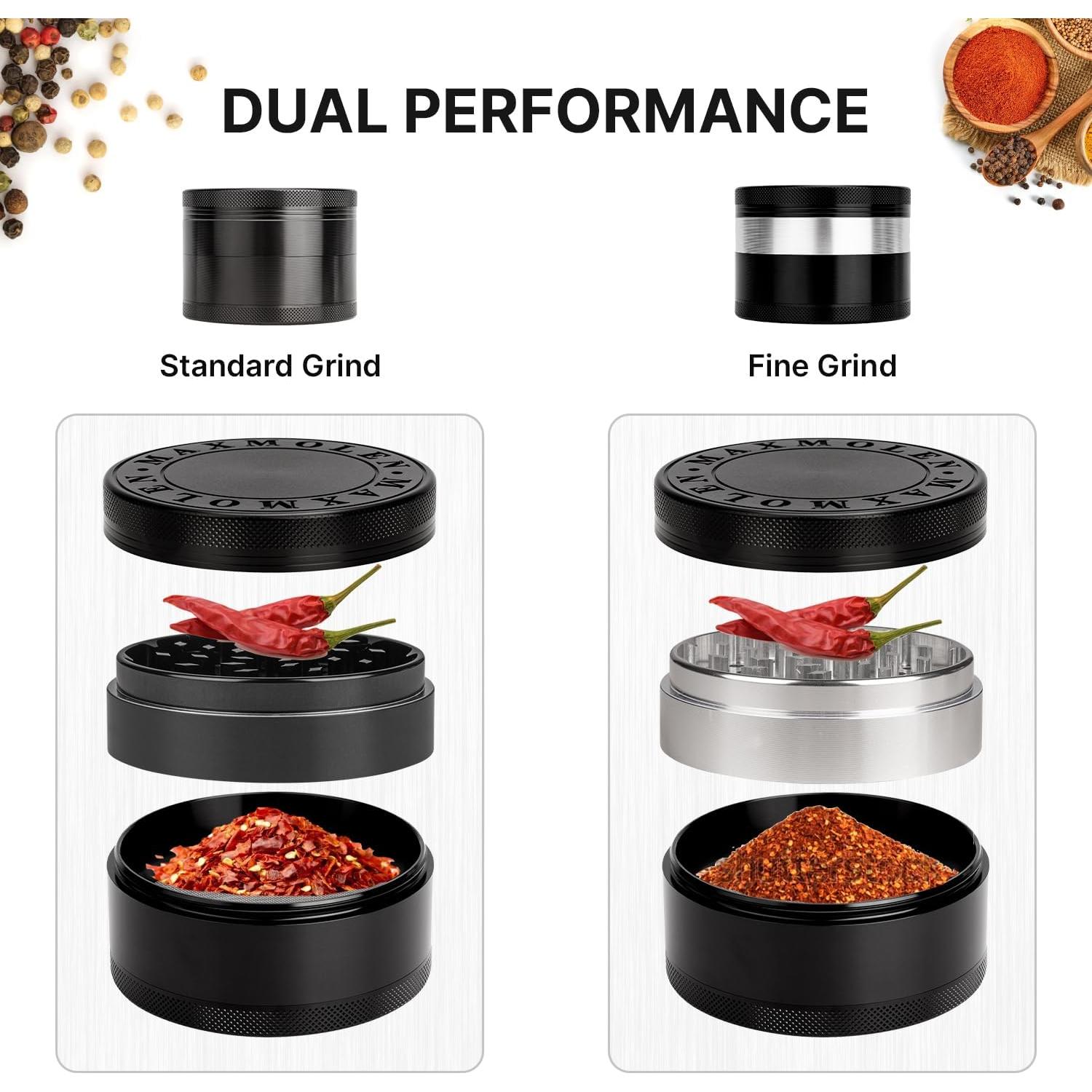 Molino de Especias Manual Gravend 3 Pulgadas Doble Propósito