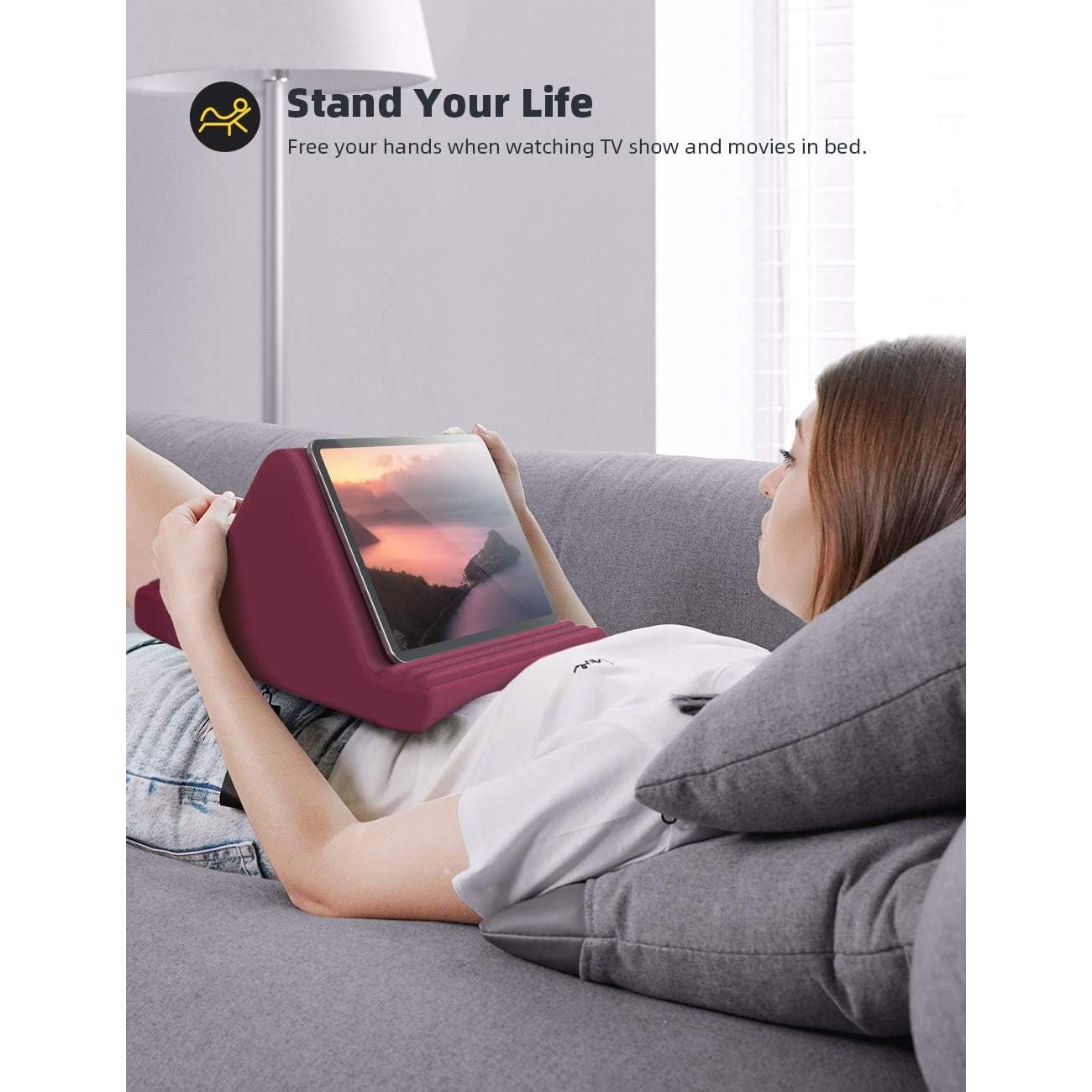 Soporte de Almohada para Tableta Lamicall PL01-PR Rojo 6 Ángulos