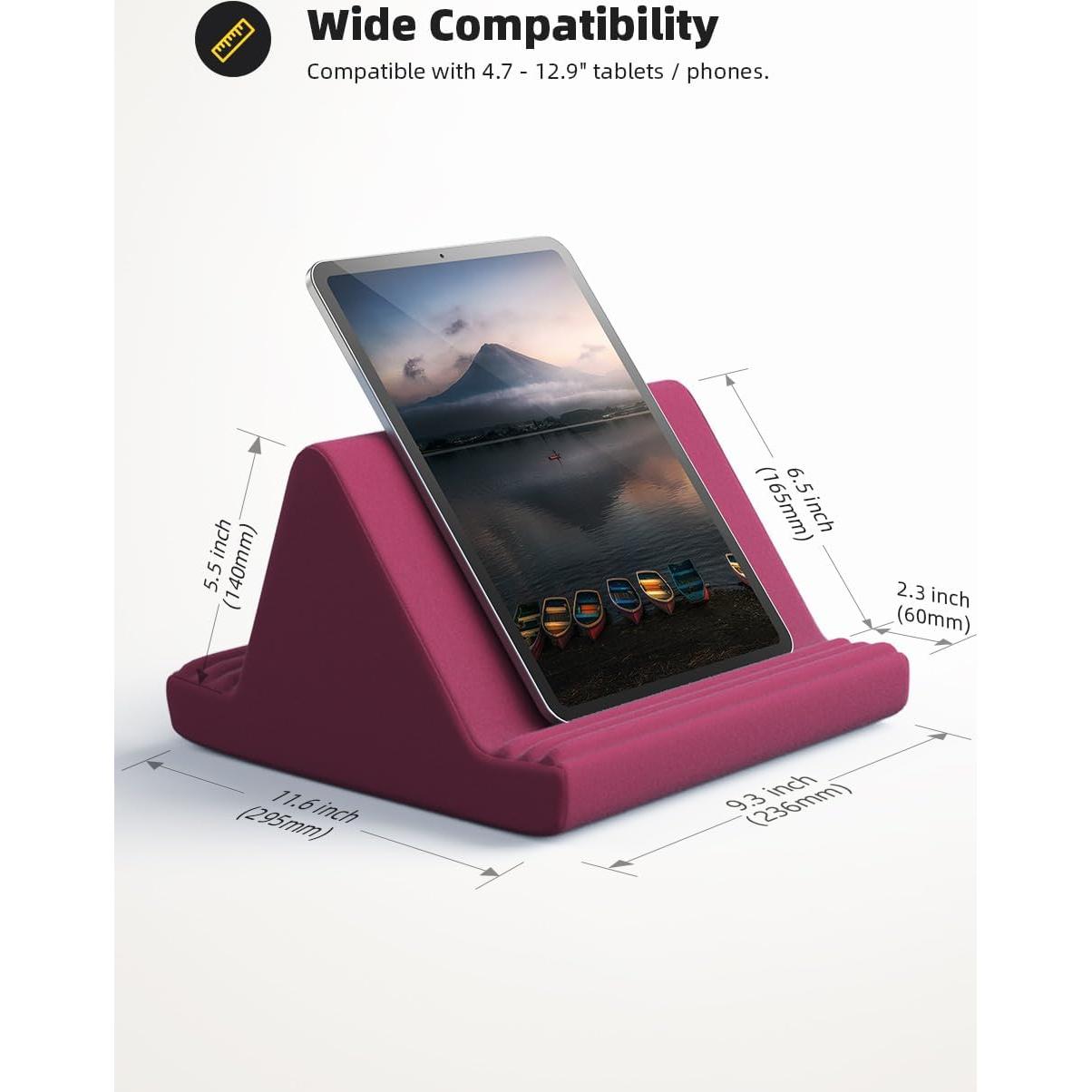 Soporte de Almohada para Tableta Lamicall PL01-PR Rojo 6 Ángulos