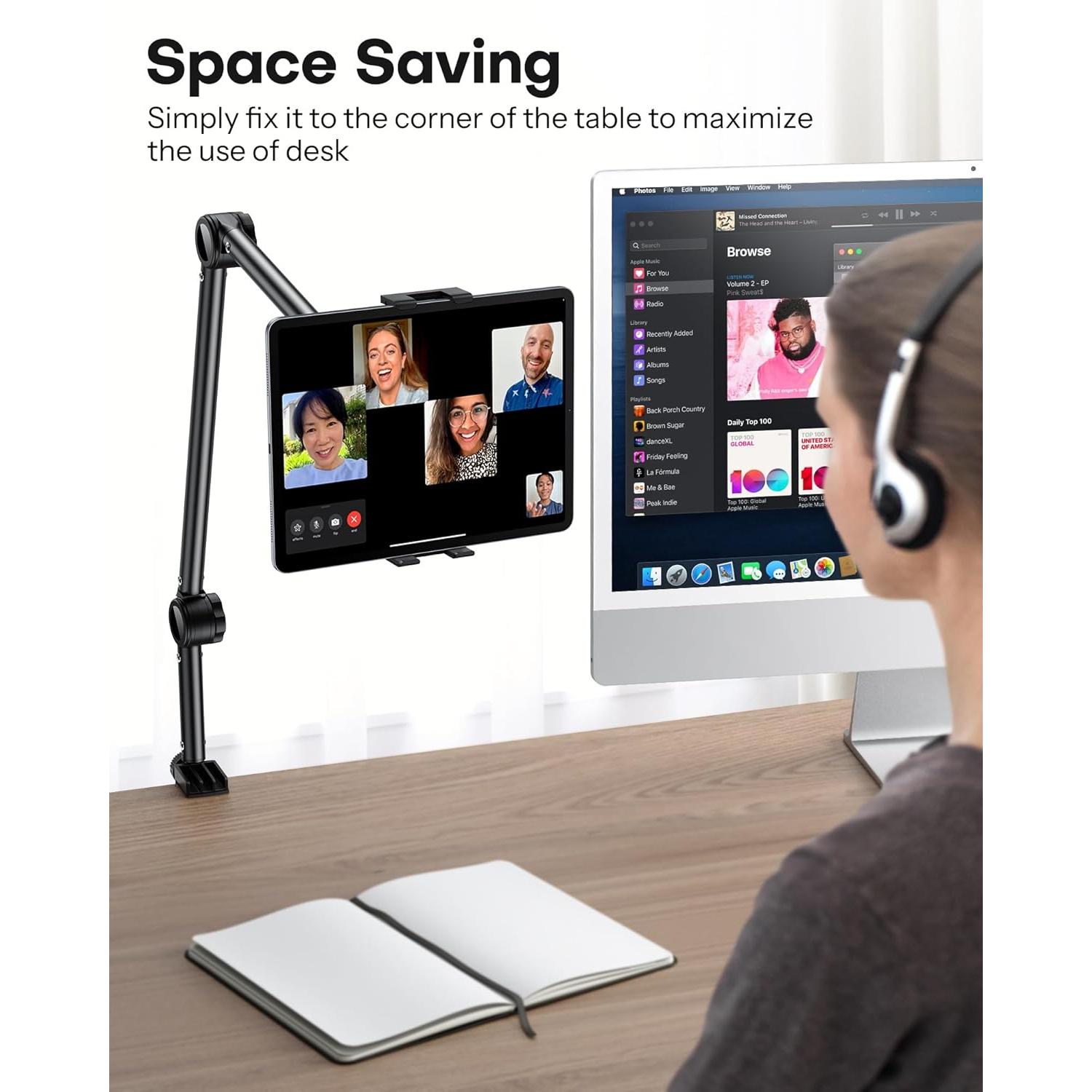 Soporte Ajustable para Tableta OMOTON 360° Compatible con iPad y Teléfonos