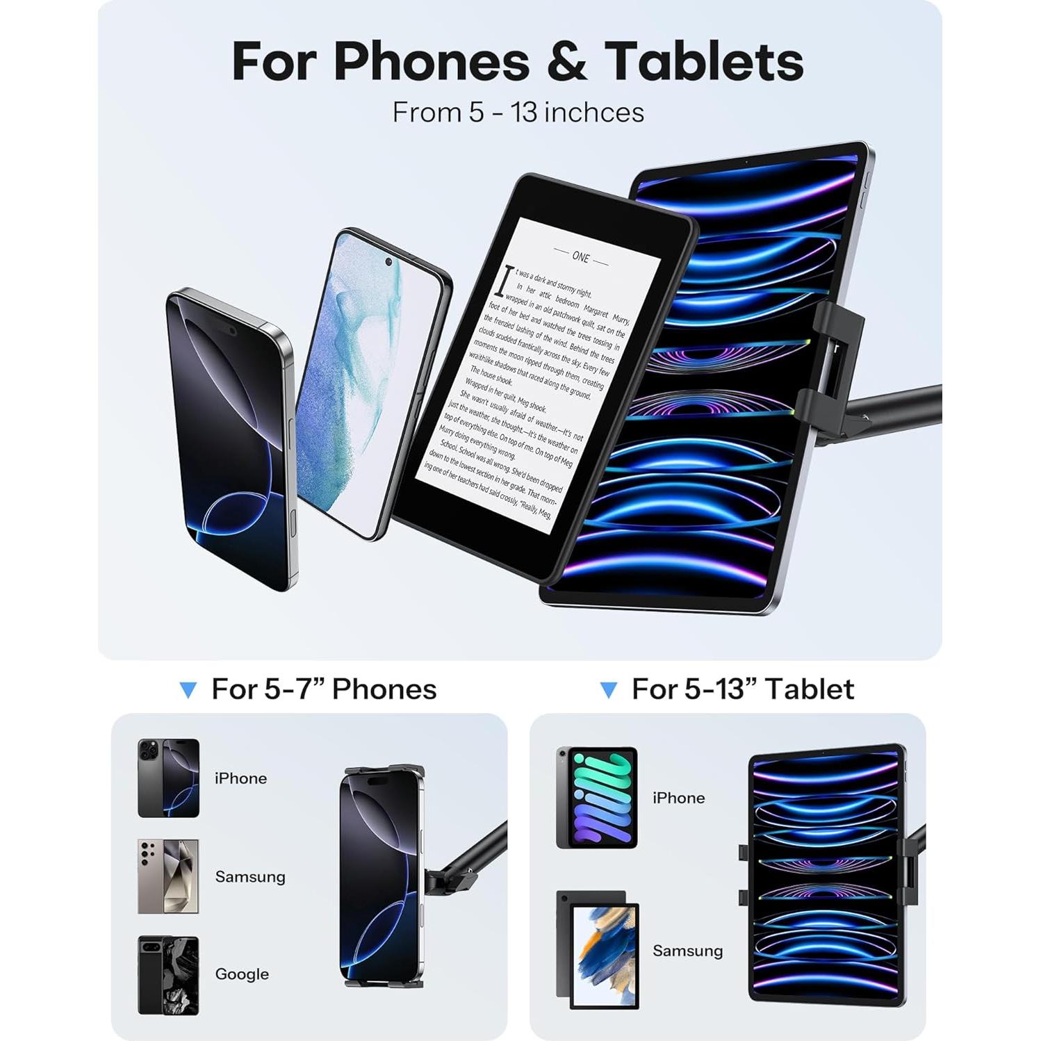 Soporte Ajustable para Tableta OMOTON 360° Compatible con iPad y Teléfonos