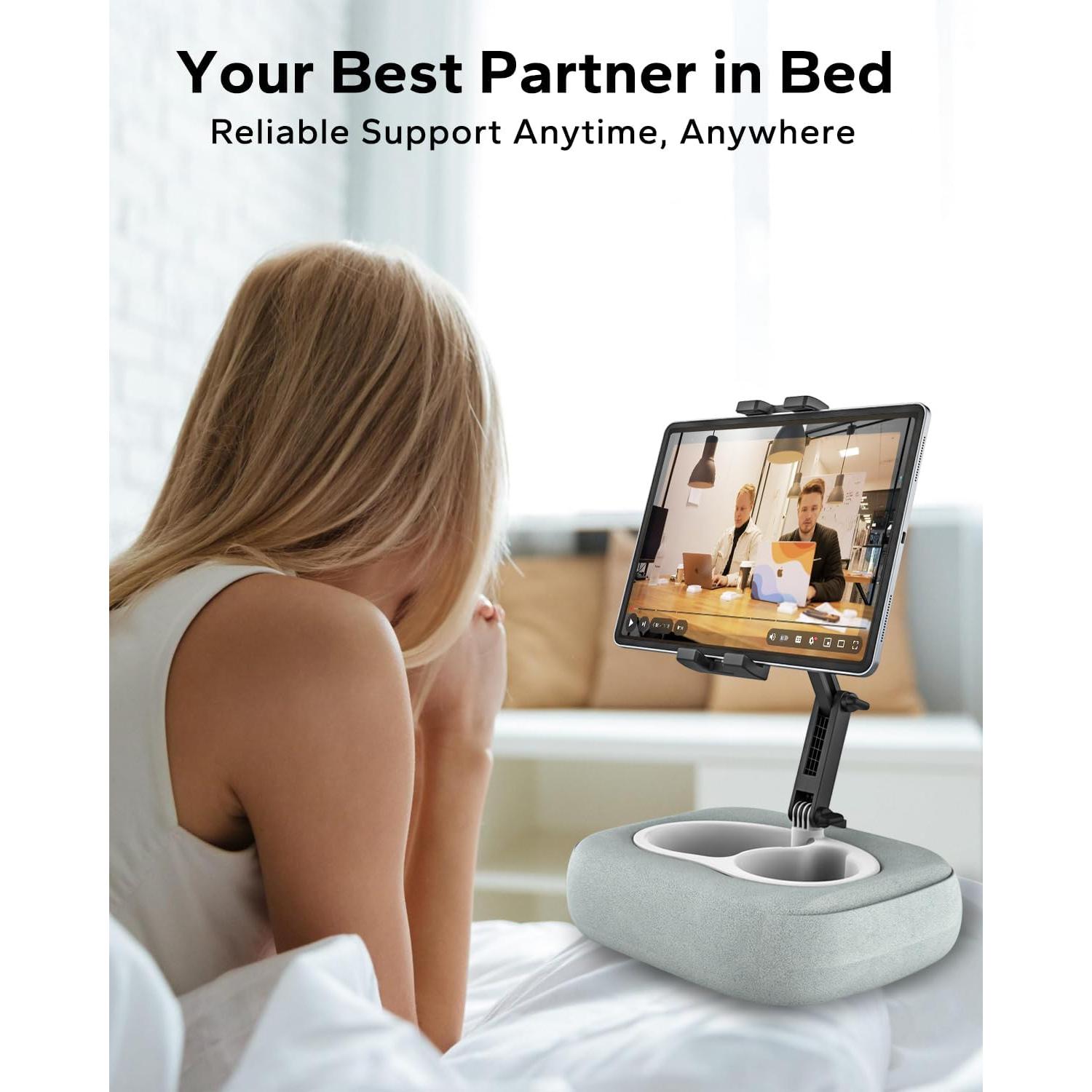 Soporte de Almohada para Tablet GDZN Ajustable 360° Gris