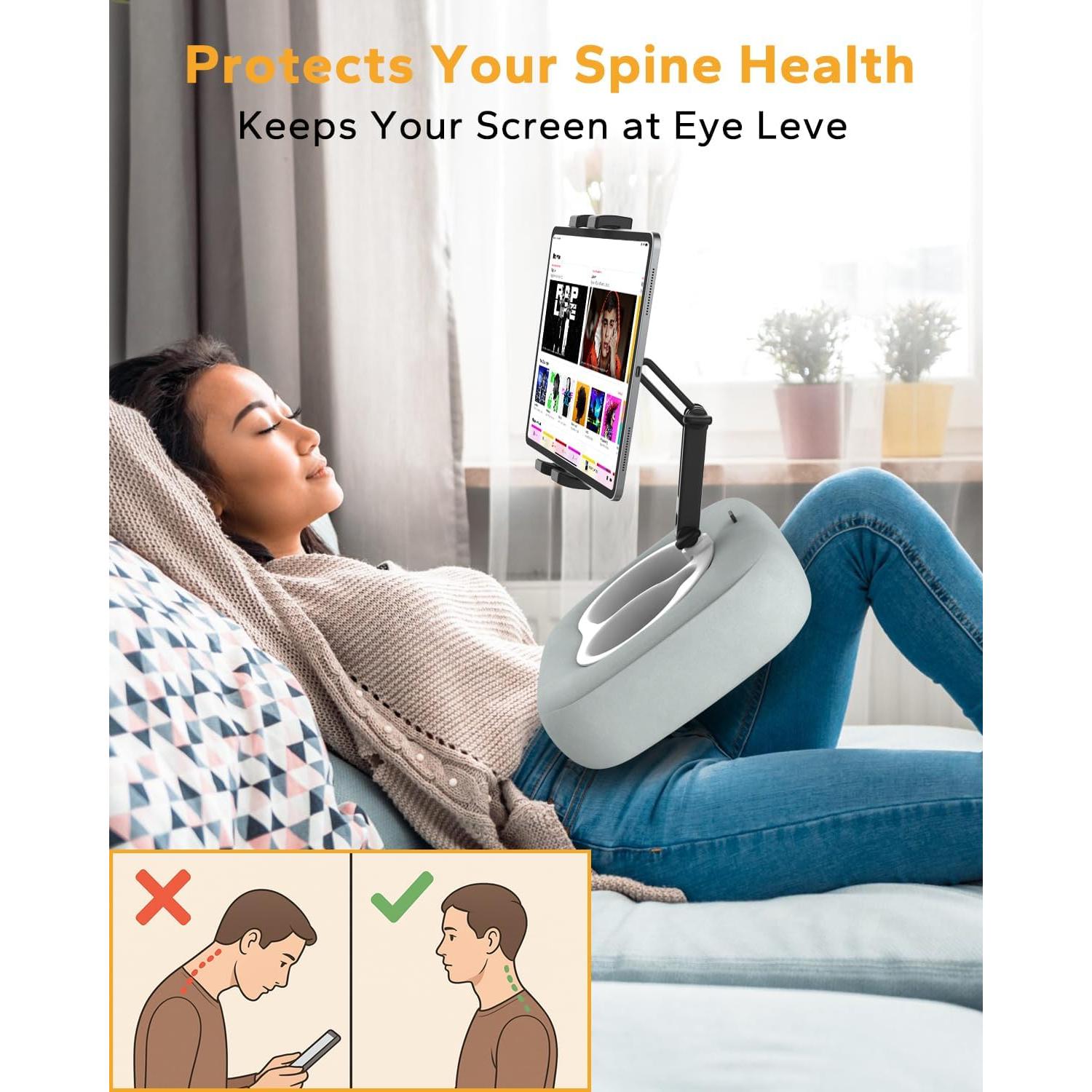 Soporte de Almohada para Tablet GDZN Ajustable 360° Gris