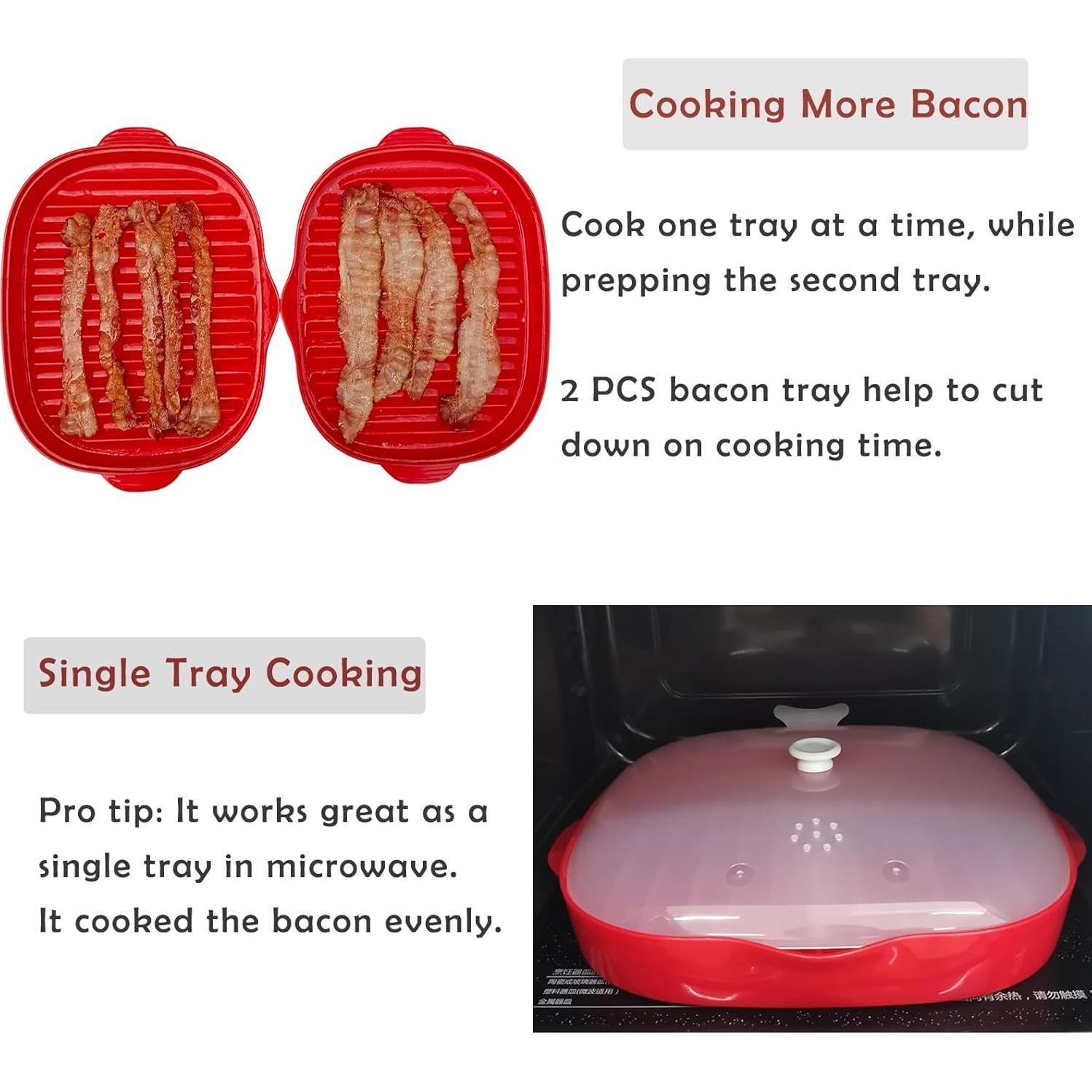 Horno Microondas NICO SEEWONDER para Bacon con Tapa Antisalpicaduras