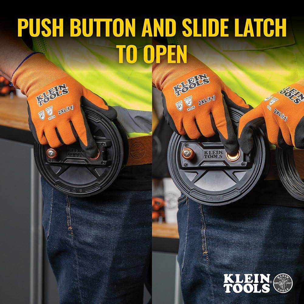 Carrete de Alambre de Atar Klein Tools 27500, Cierre Rápido, Aluminio Ligero