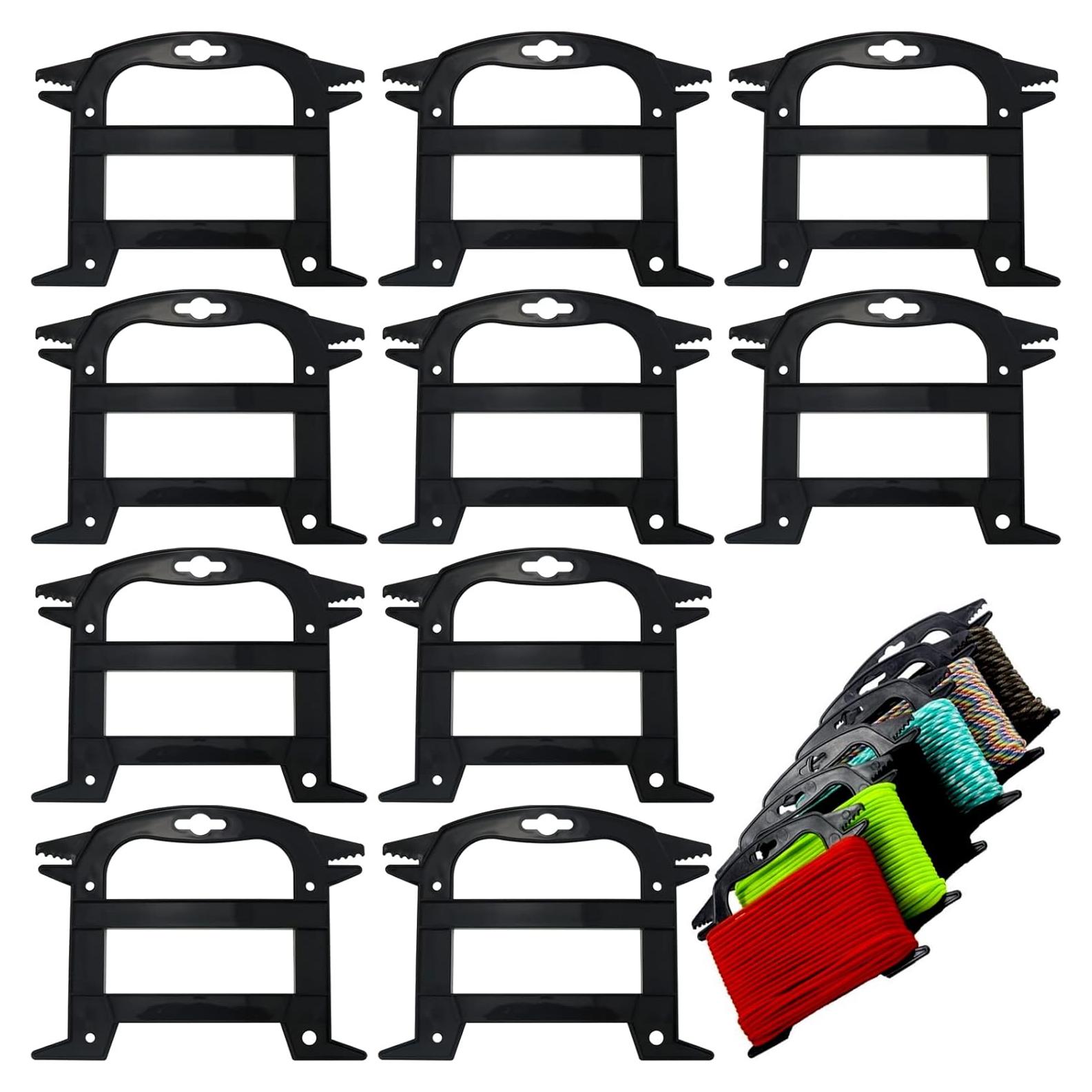 Paquete de 10 Organizadores de Cuerda Aswewamt 14.5 cm Negro