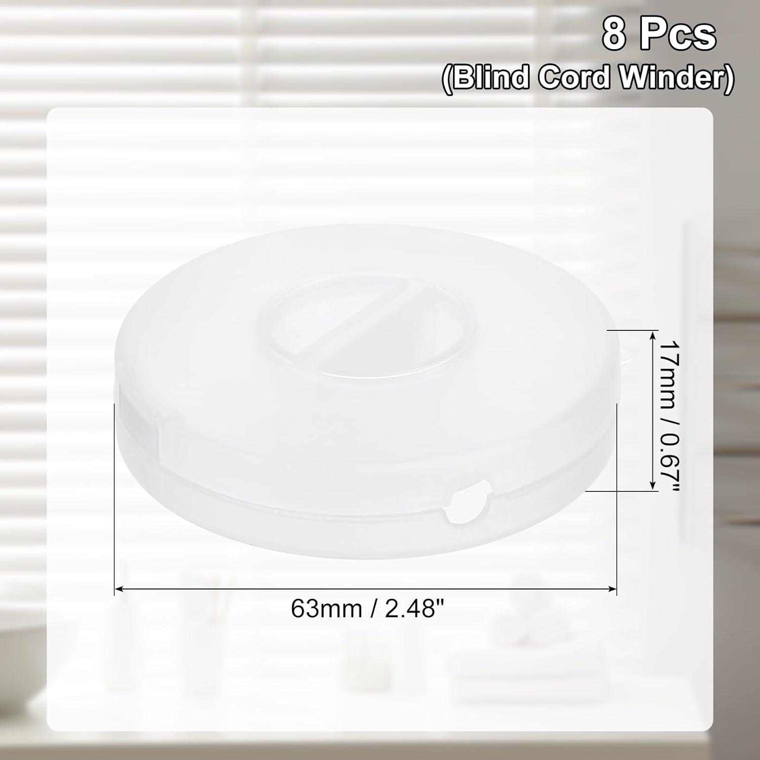 Enrollador de Cuerda Ciega uxcell - 8 Piezas de Plástico Transparente