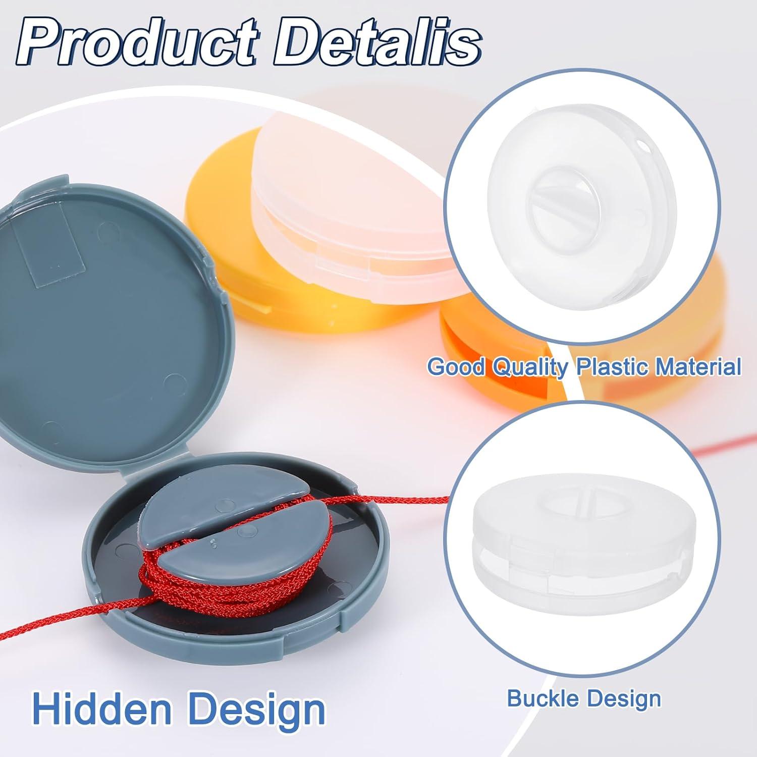 Enrollador de Cuerda Ciega uxcell - 8 Piezas de Plástico Transparente