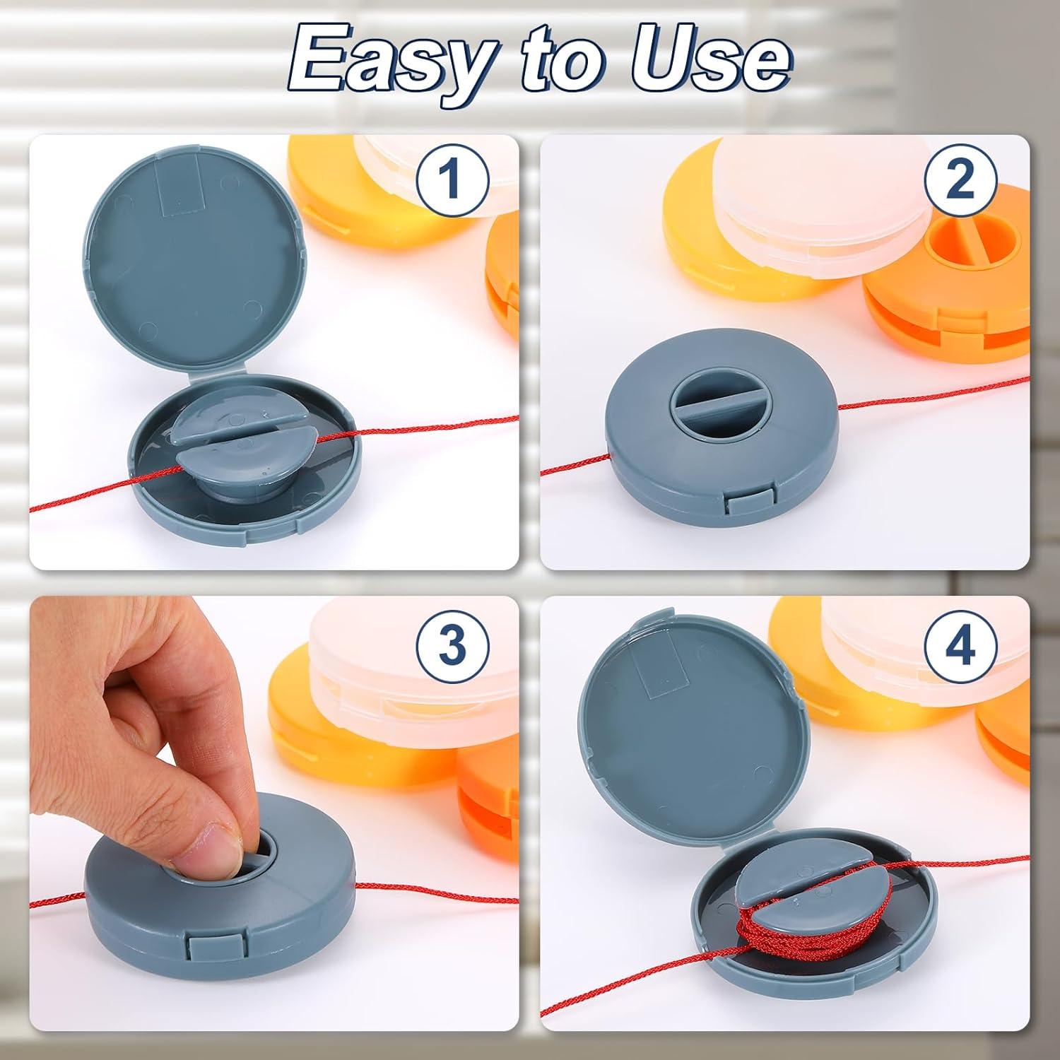 Enrollador de Cuerda Ciega uxcell - 8 Piezas de Plástico Transparente