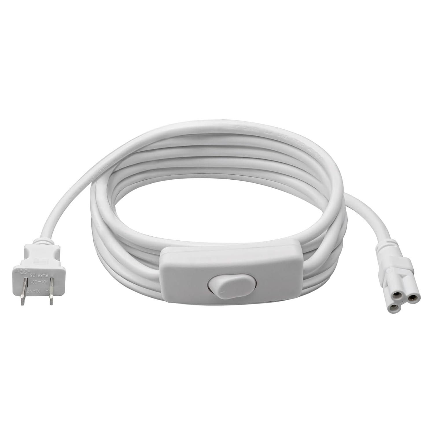 Cable de Extensión DiCUNO 3m T5 T8 con Interruptor On/Off