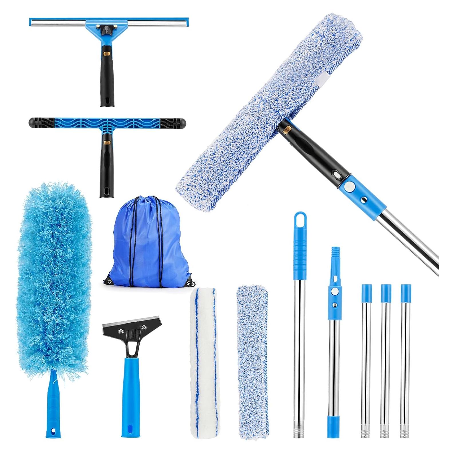 Kit Profesional de Limpieza de Ventanas Feeloco 1.35 kg con Polo Extensible