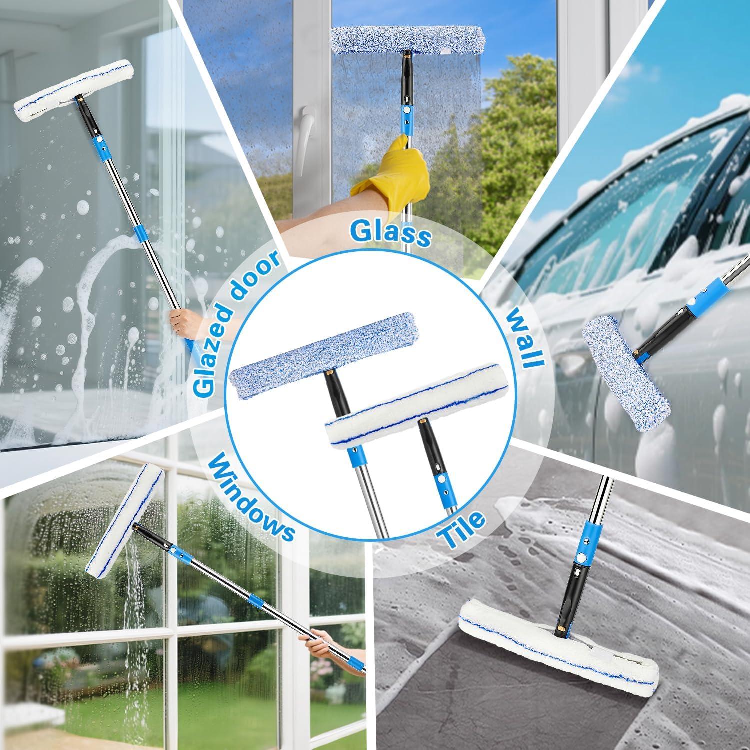 Kit Profesional de Limpieza de Ventanas Feeloco 1.35 kg con Polo Extensible