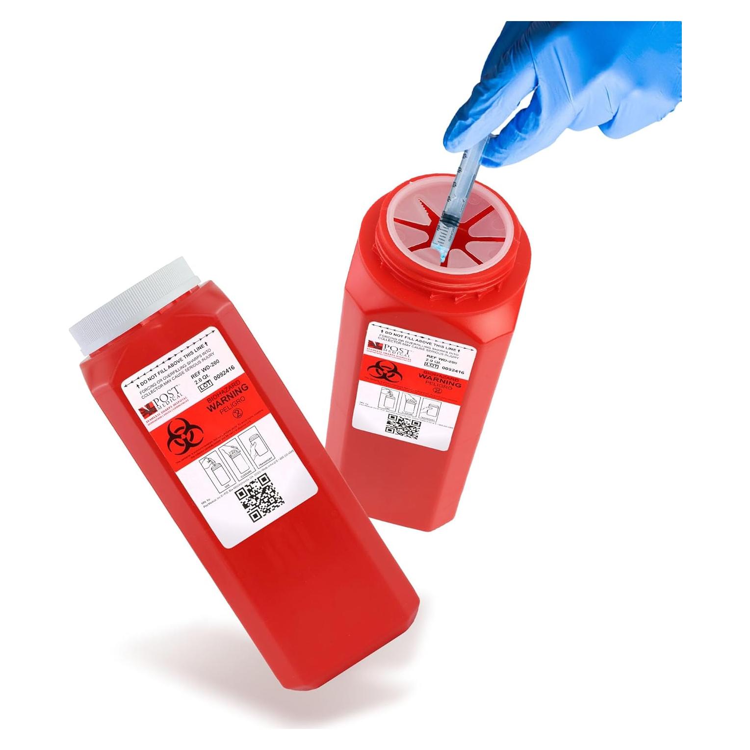 Contenedor de Desechos Cortantes 2L Post Medical - Caja de 6