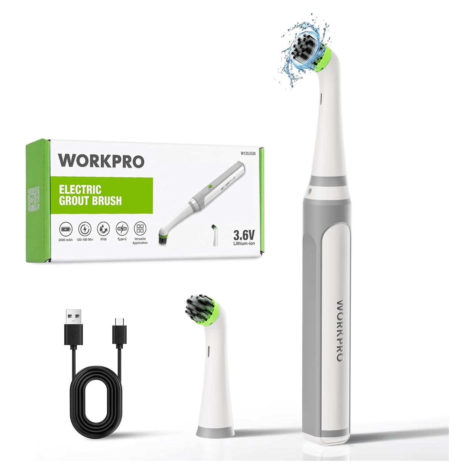 Cepillo Eléctrico WORKPRO para Lechada y Azulejos IPX6