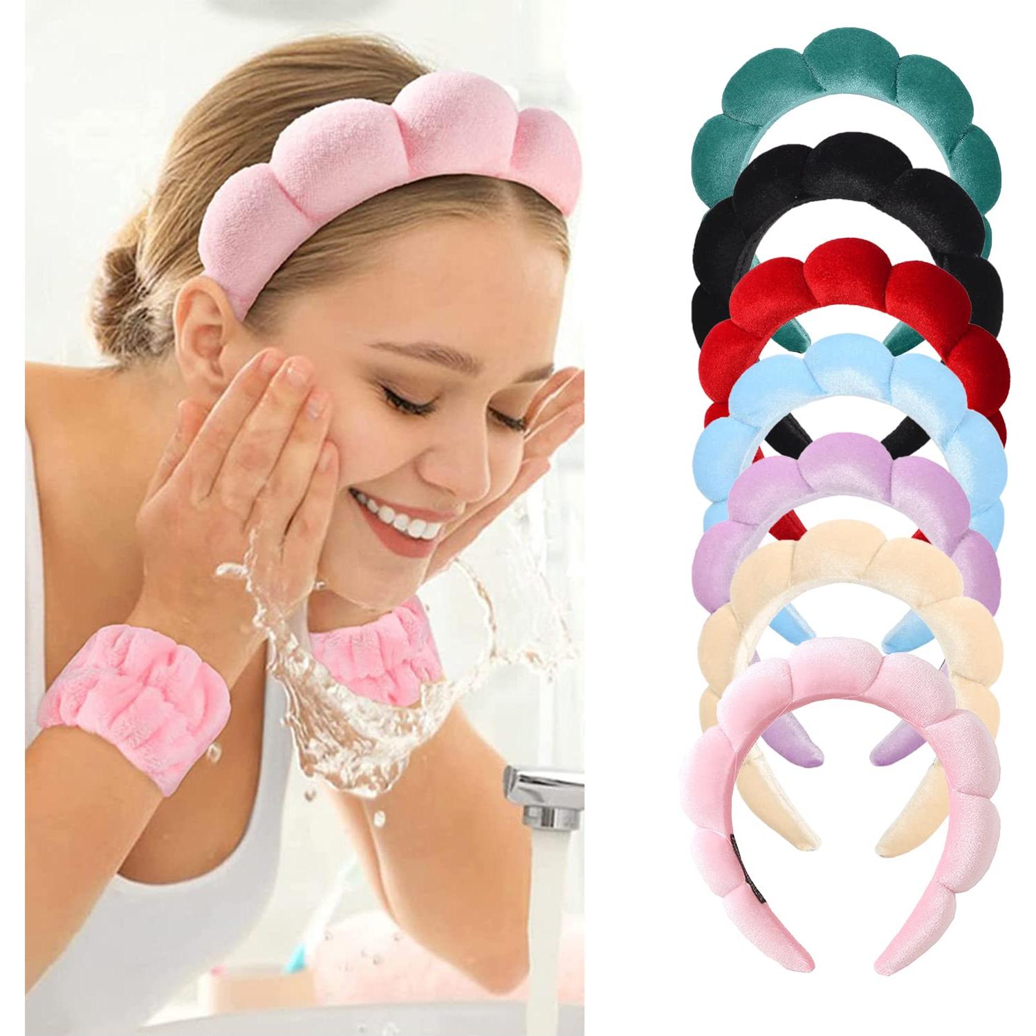 Diadema de Maquillaje MUZOXEN Verde para Lavar la Cara