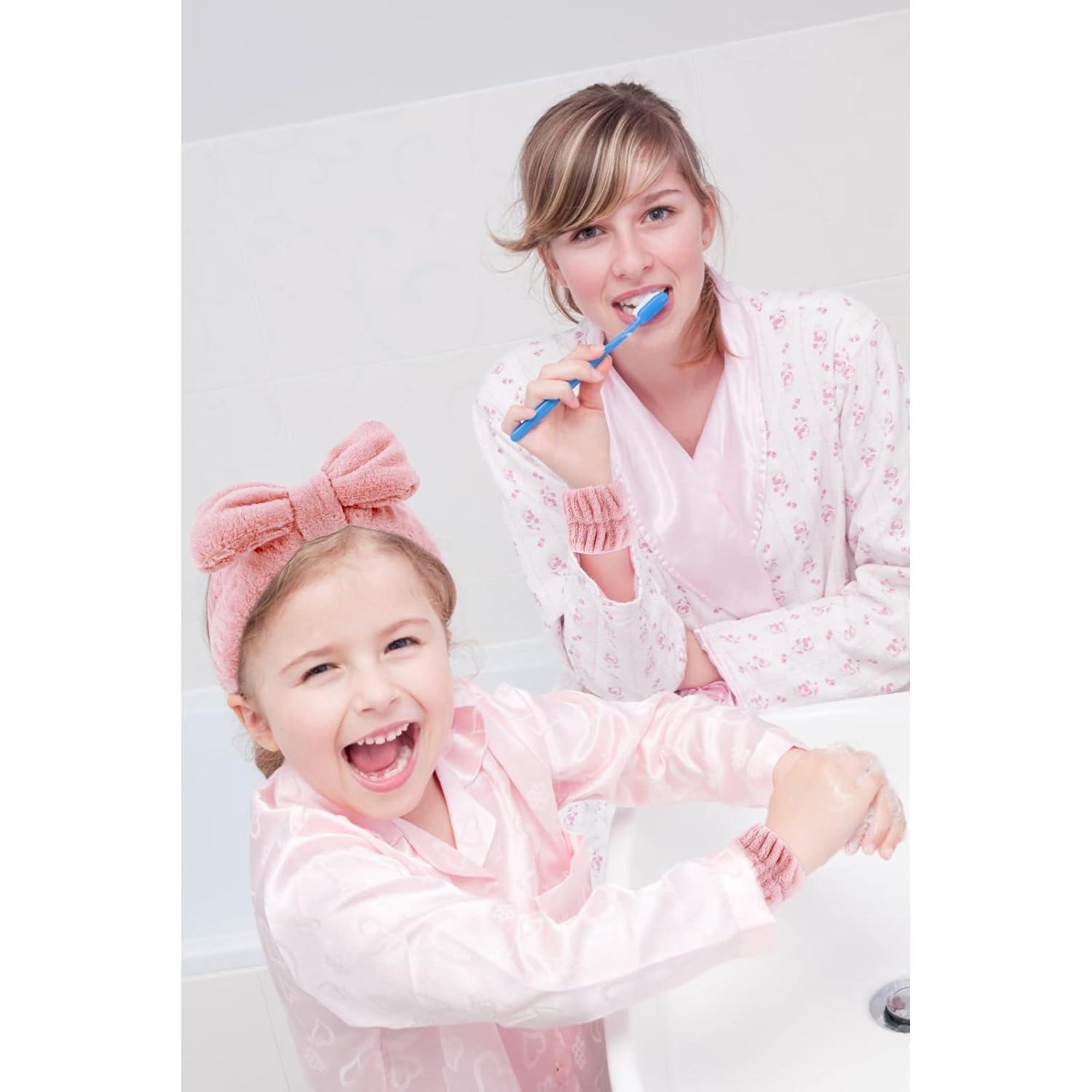 Juego de 8 Diademas y Pulseras Microfibra Tihebax - Lavado Facial