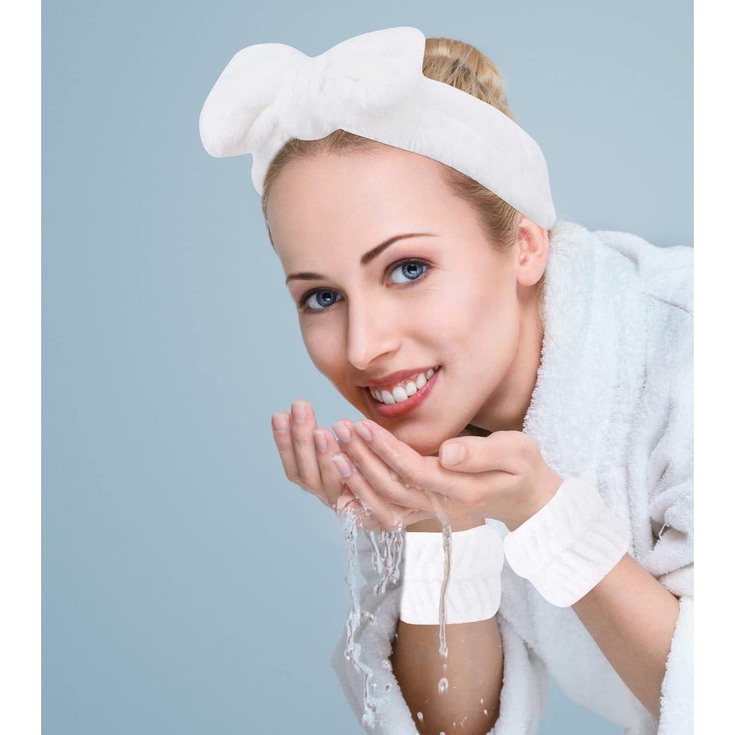 Juego de 8 Diademas y Pulseras Microfibra Tihebax - Lavado Facial