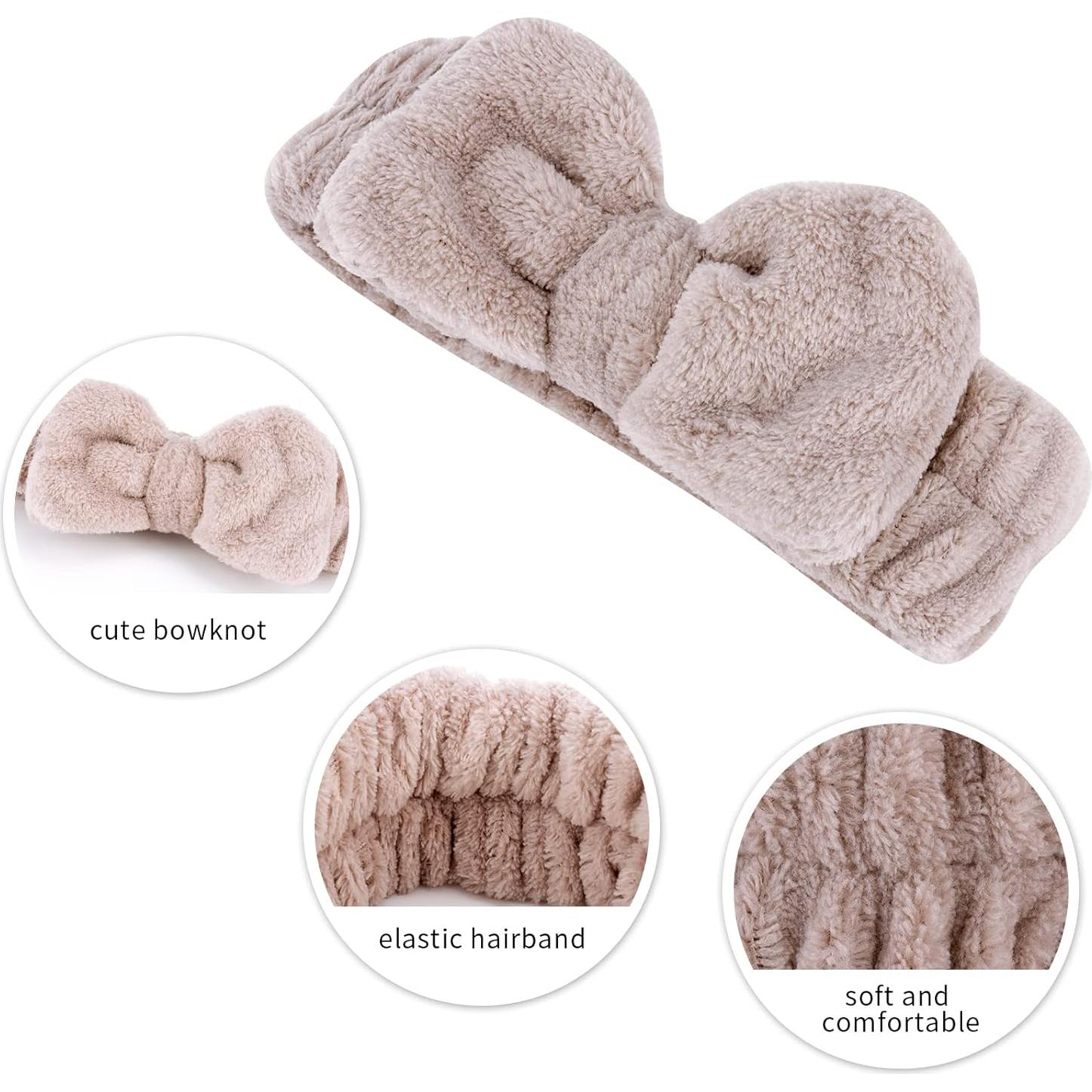 Juego de 8 Diademas y Pulseras Microfibra Tihebax - Lavado Facial