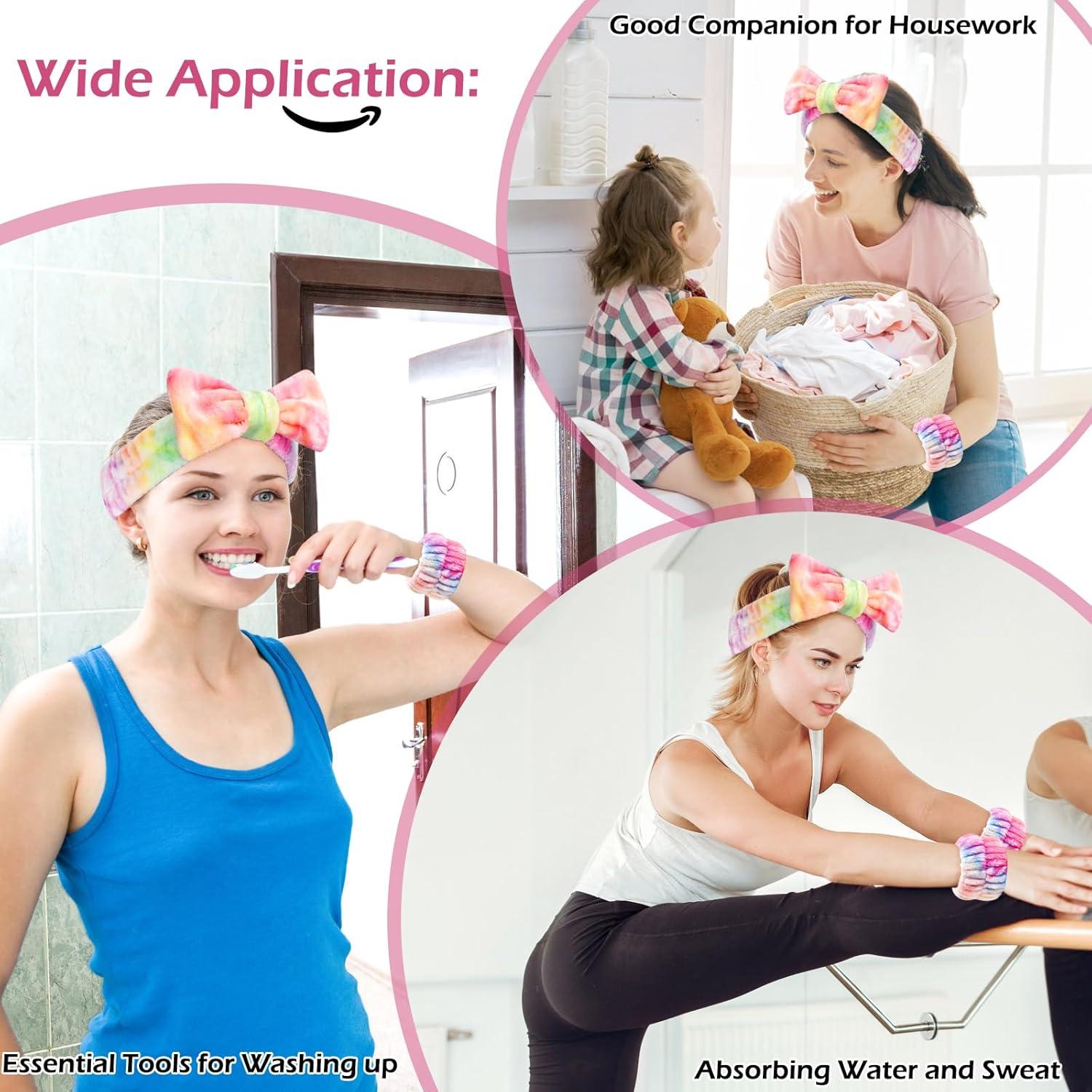 Juego de Diadema y Muñequera Xioldiz - 3 Piezas Microfibra