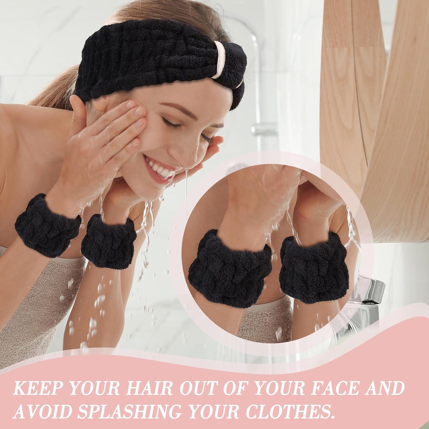 Conjunto de Diademas y Muñequera de Cuidado de la Piel DiyJibb