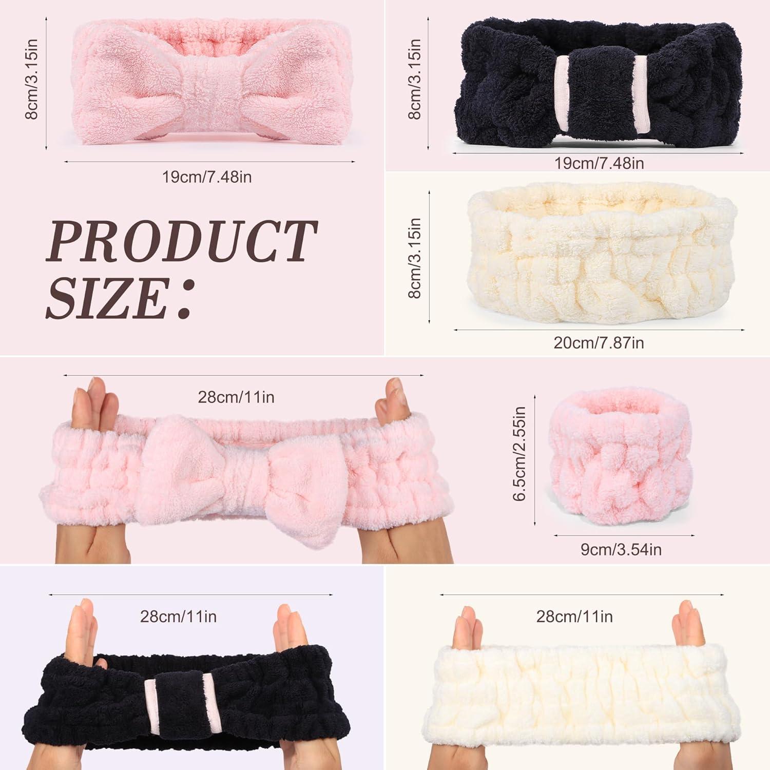 Conjunto de Diademas y Muñequera de Cuidado de la Piel DiyJibb