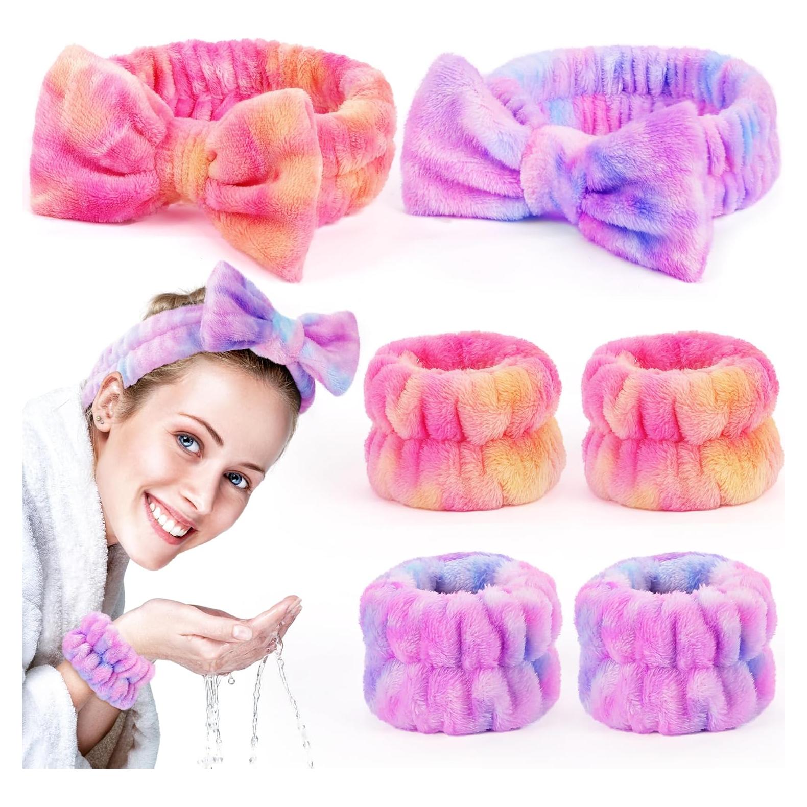 Conjunto Diadema y Muñequera Spa EZIGO Suave Franela