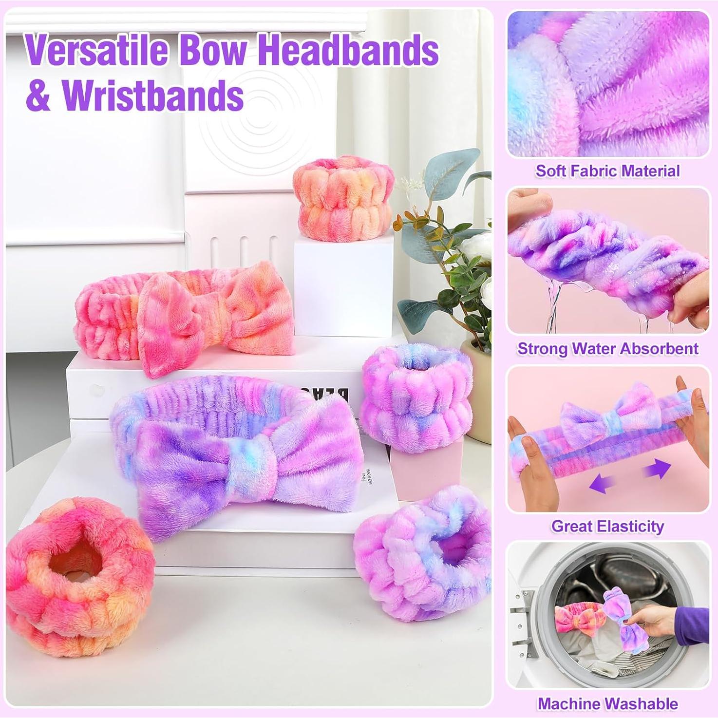 Conjunto Diadema y Muñequera Spa EZIGO Suave Franela