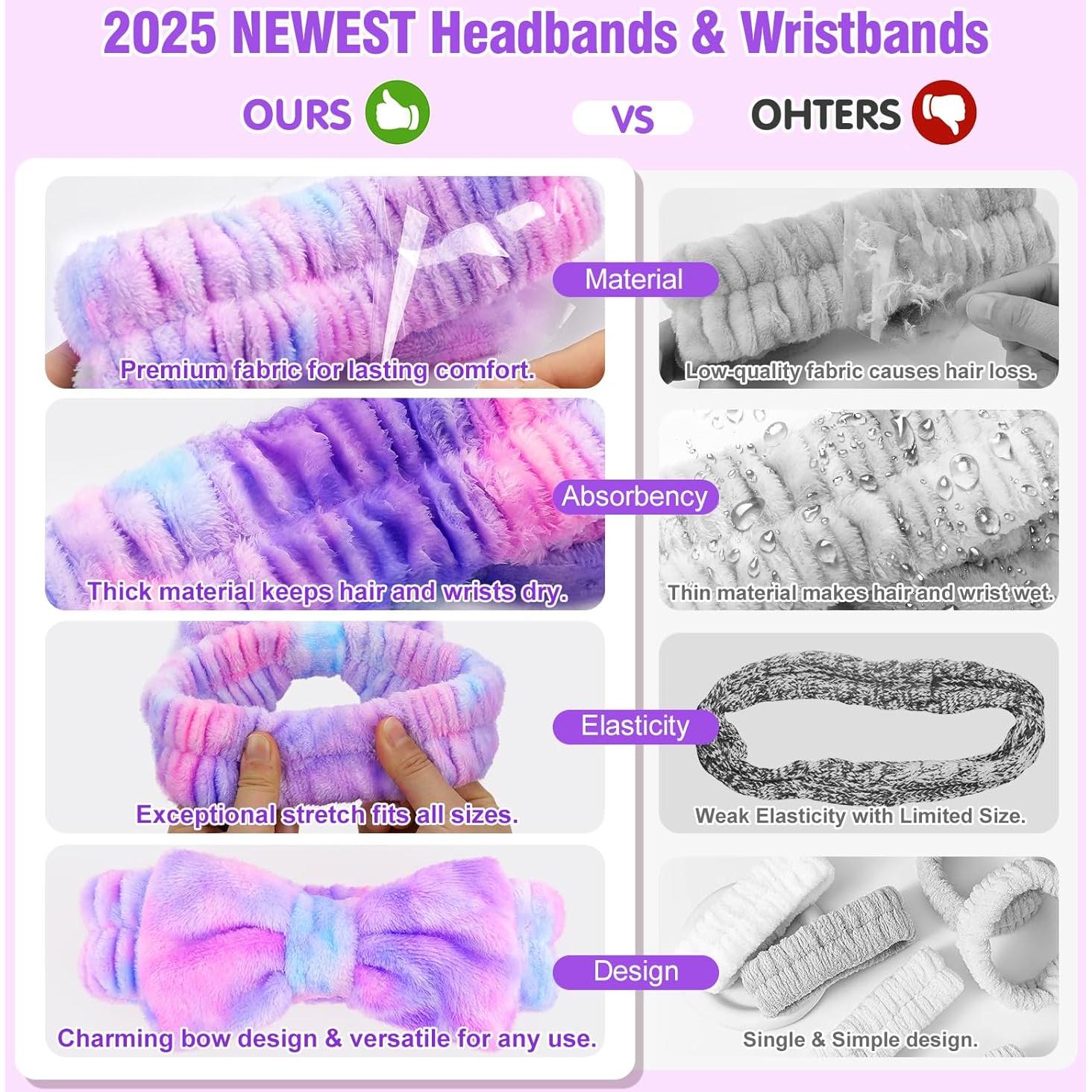 Conjunto Diadema y Muñequera Spa EZIGO Suave Franela