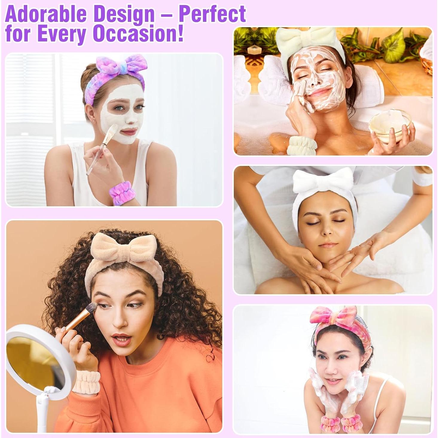 Conjunto Diadema y Muñequera Spa EZIGO Suave Franela