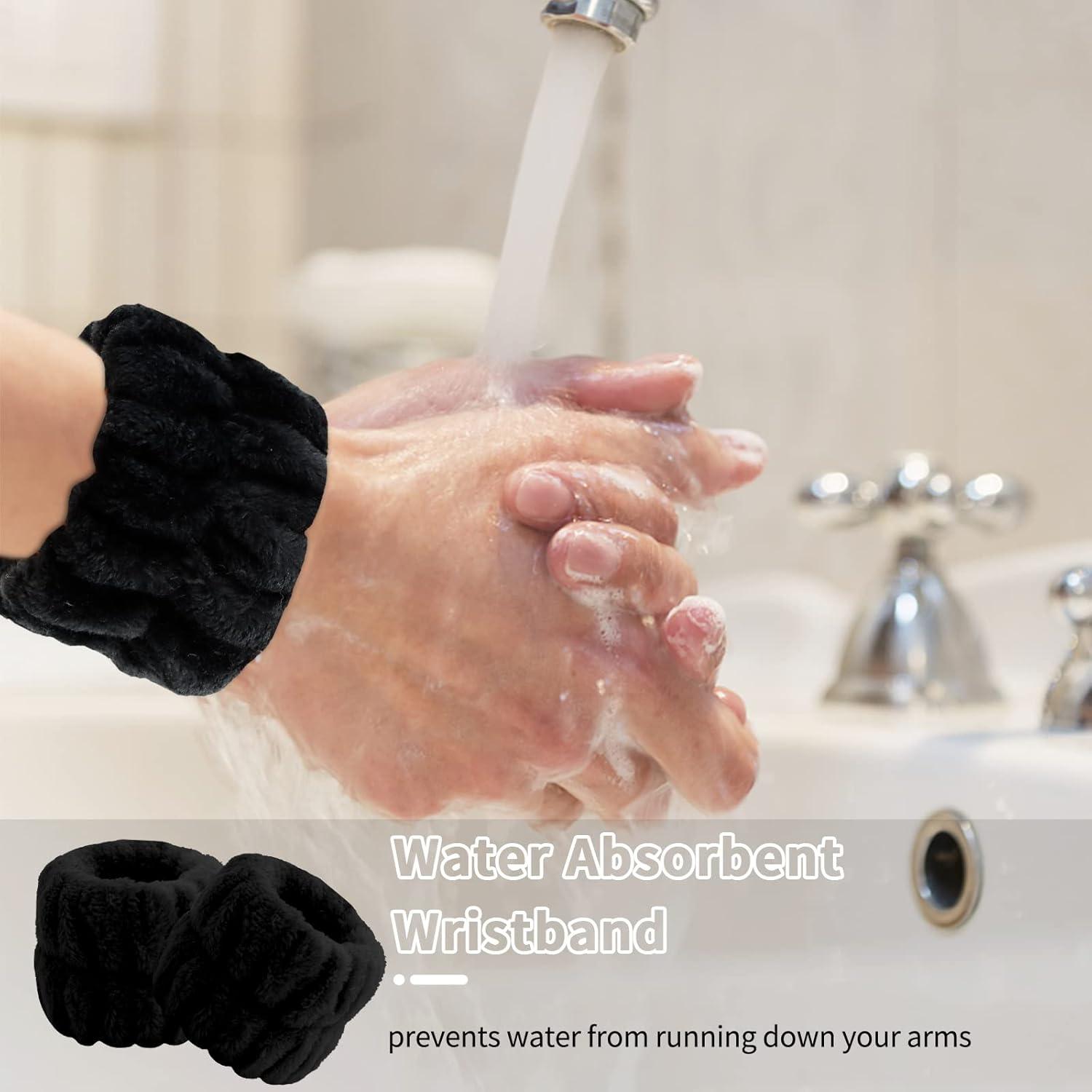 Set de Spa WHAVEL 3 Piezas Diadema Gato y Muñequera Negra