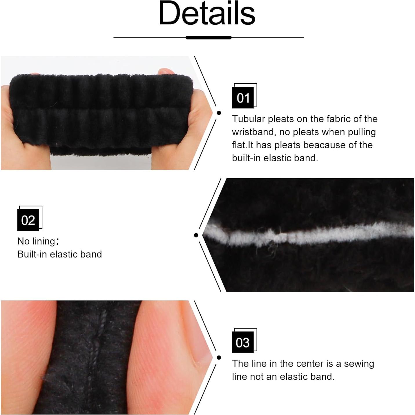 Set de Spa WHAVEL 3 Piezas Diadema Gato y Muñequera Negra