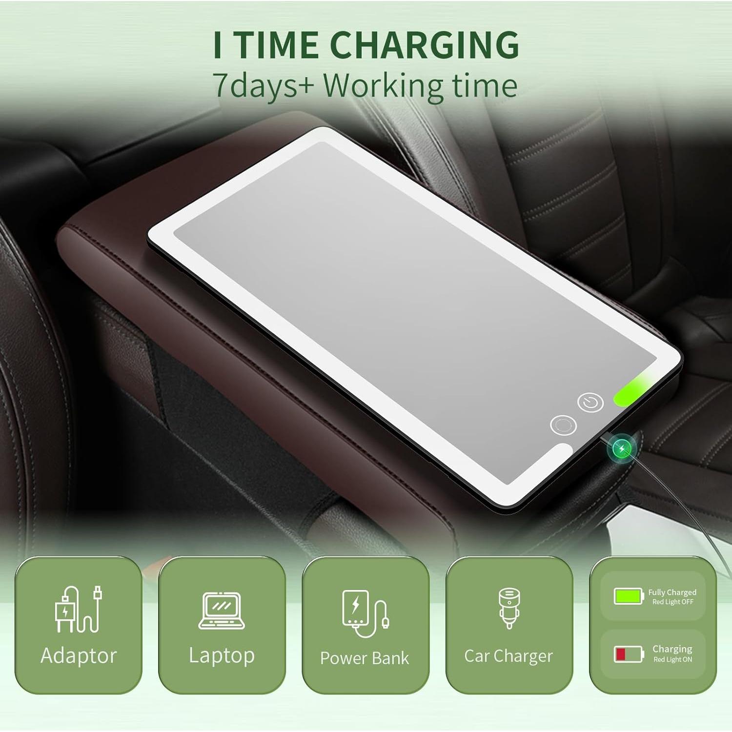 Espejo de Visera de Coche Junyaoxuan XY-770 con Luz LED Táctil