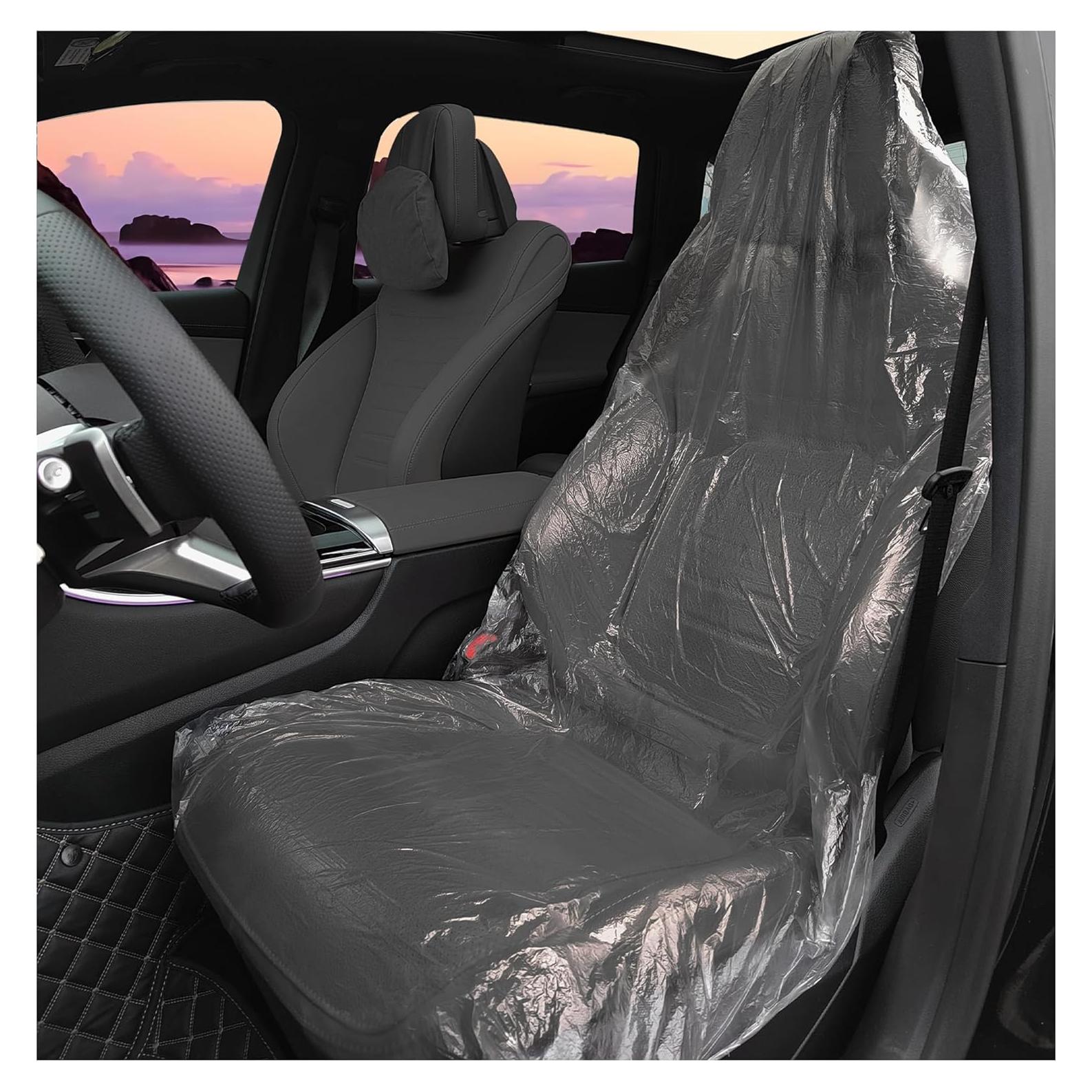 50 Fundas de Asiento de Coche Desechables Carleef Transparentes
