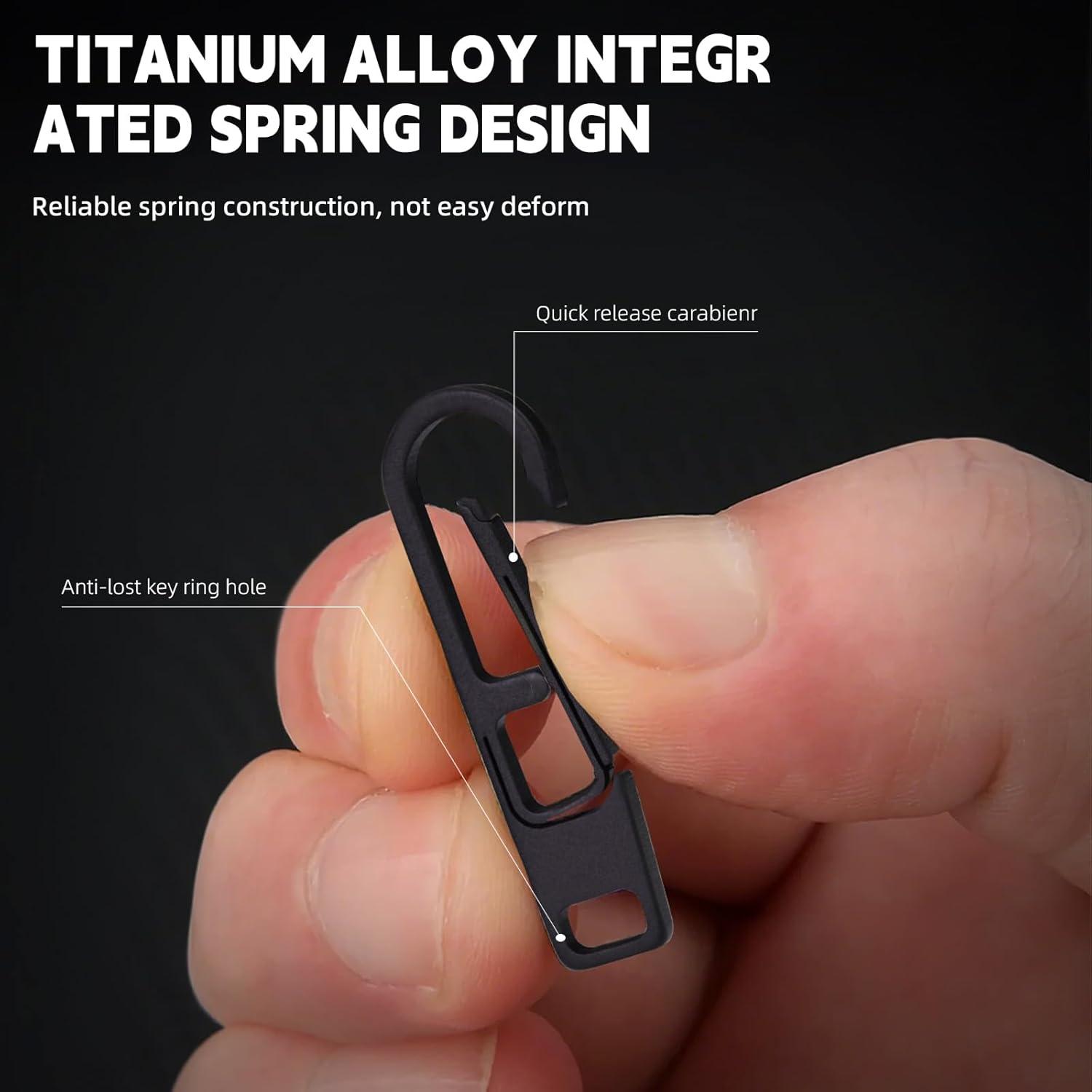 Juego de 2 Tiradores de Cremallera de Titanio Fortedgear - Negro