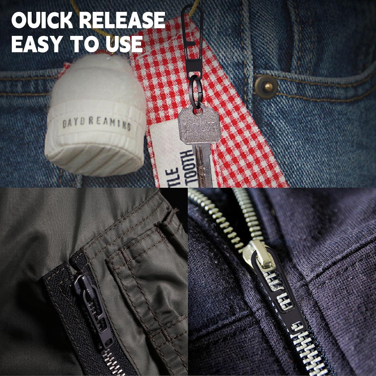 Juego de 2 Tiradores de Cremallera de Titanio Fortedgear - Negro