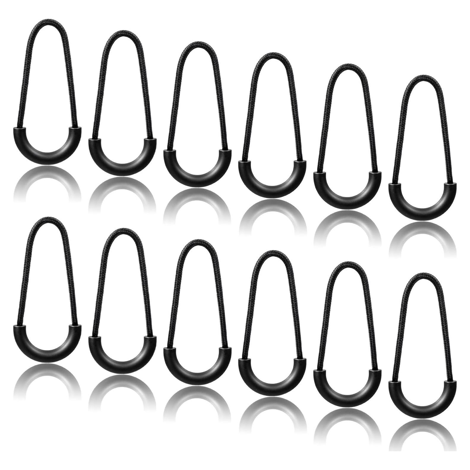 12 Tiradores de Cremallera de Nylon Alrhso en Forma de U