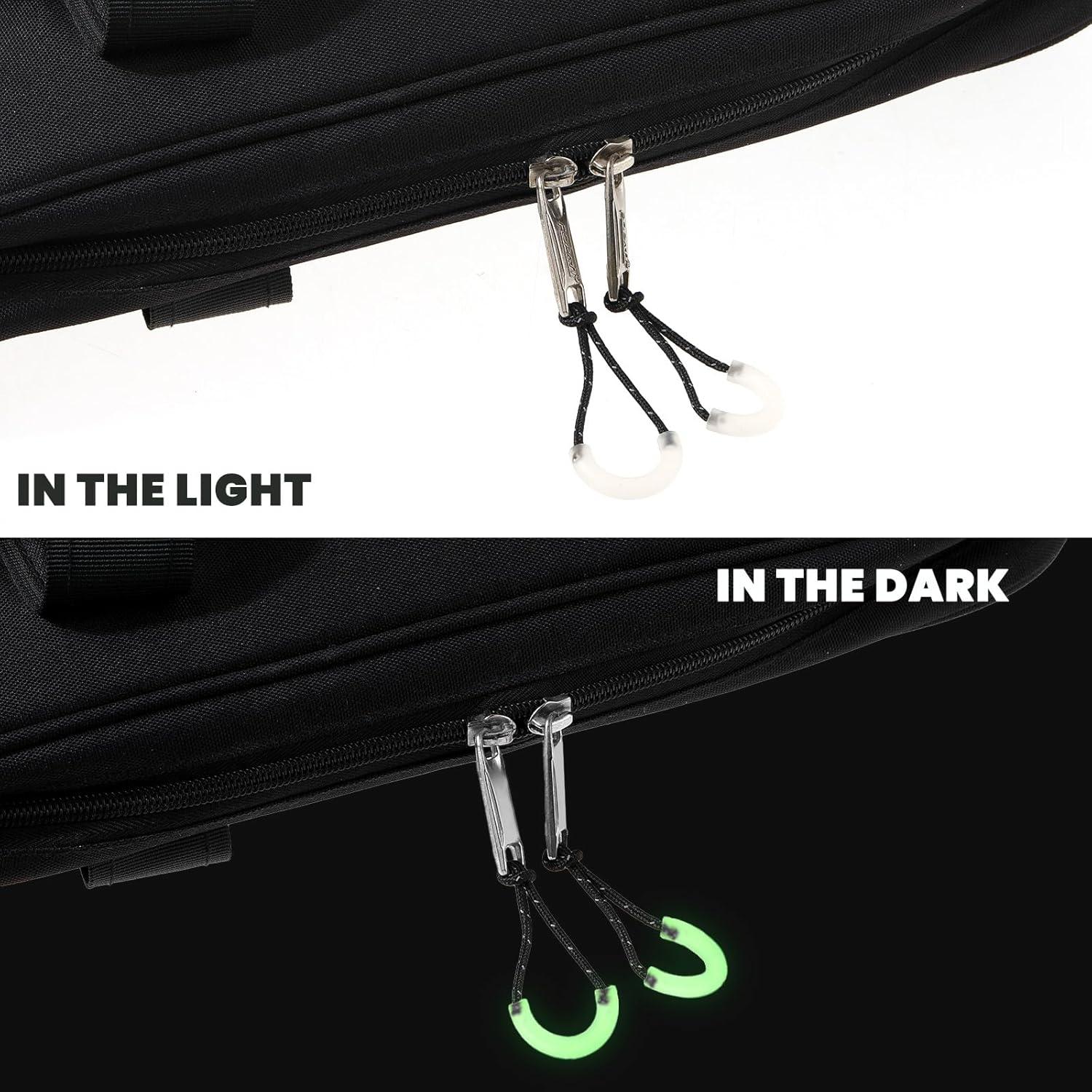 20 Tiradores de Cremallera Autoluminiscentes Larrel 3x7cm