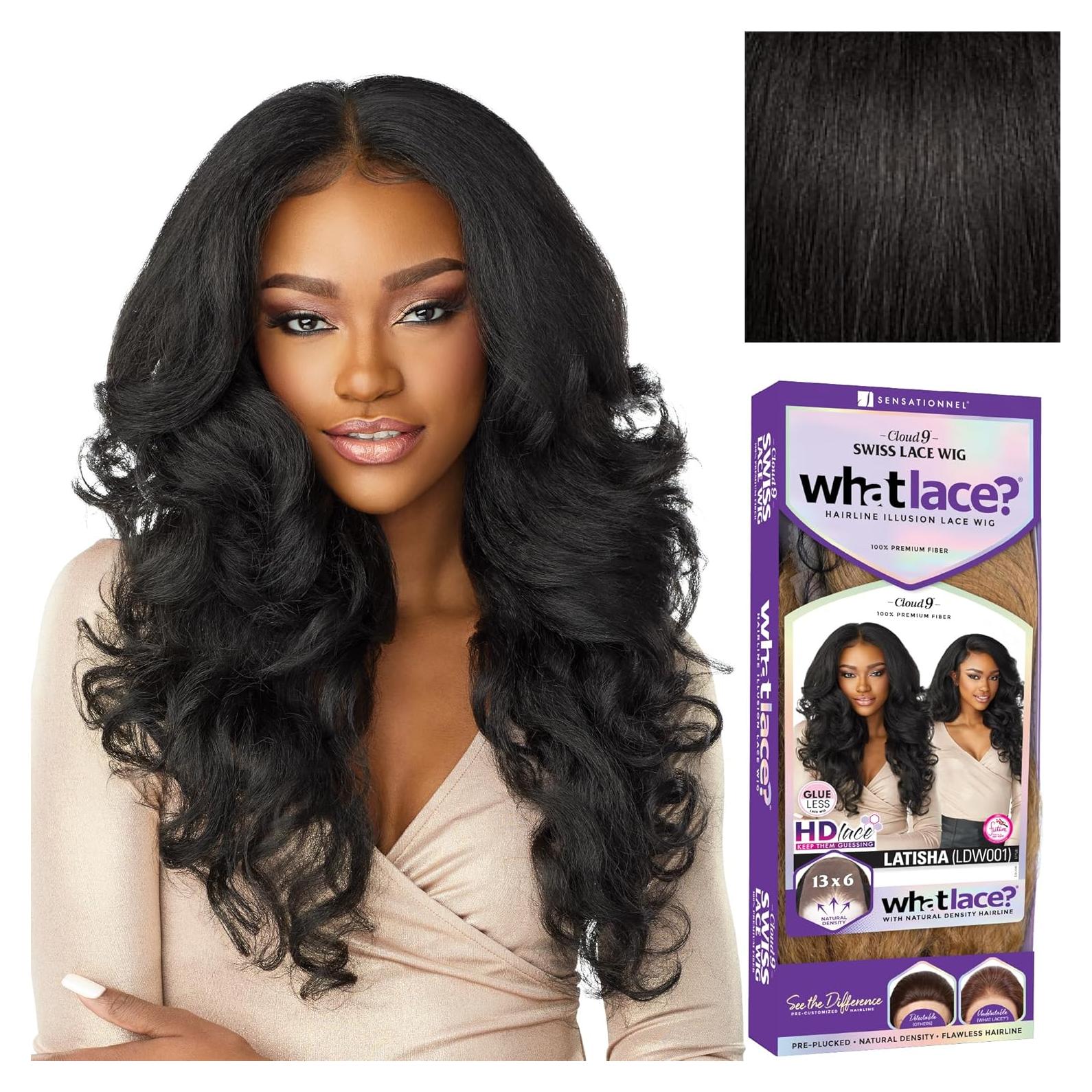 Peluca Sintética Sensationnel What Lace 13x6 Negra