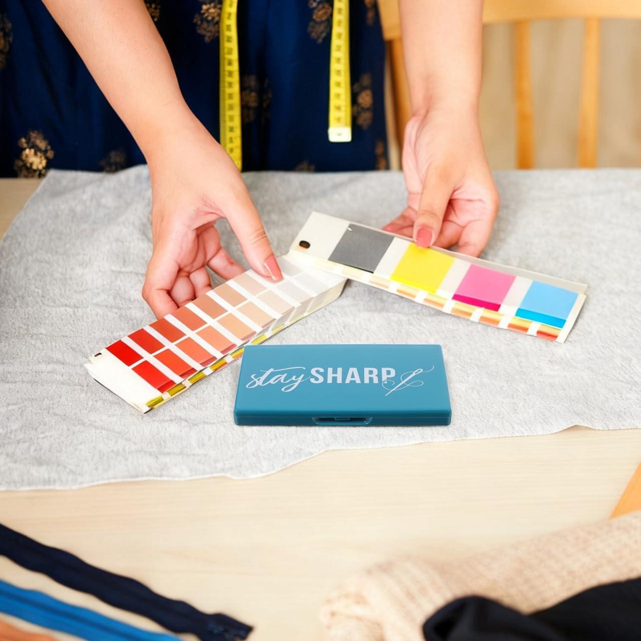 Estuche para Agujas de Coser NUOBESTY 2pcs Magnético Verde