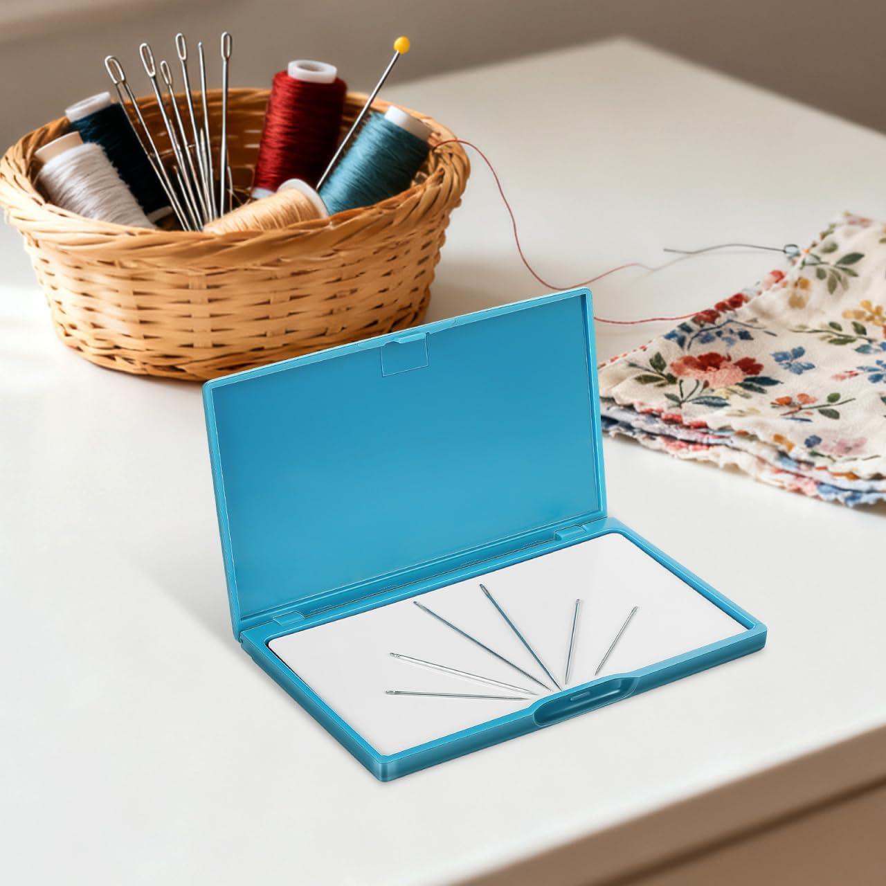 Estuche para Agujas de Coser NUOBESTY 2pcs Magnético Verde