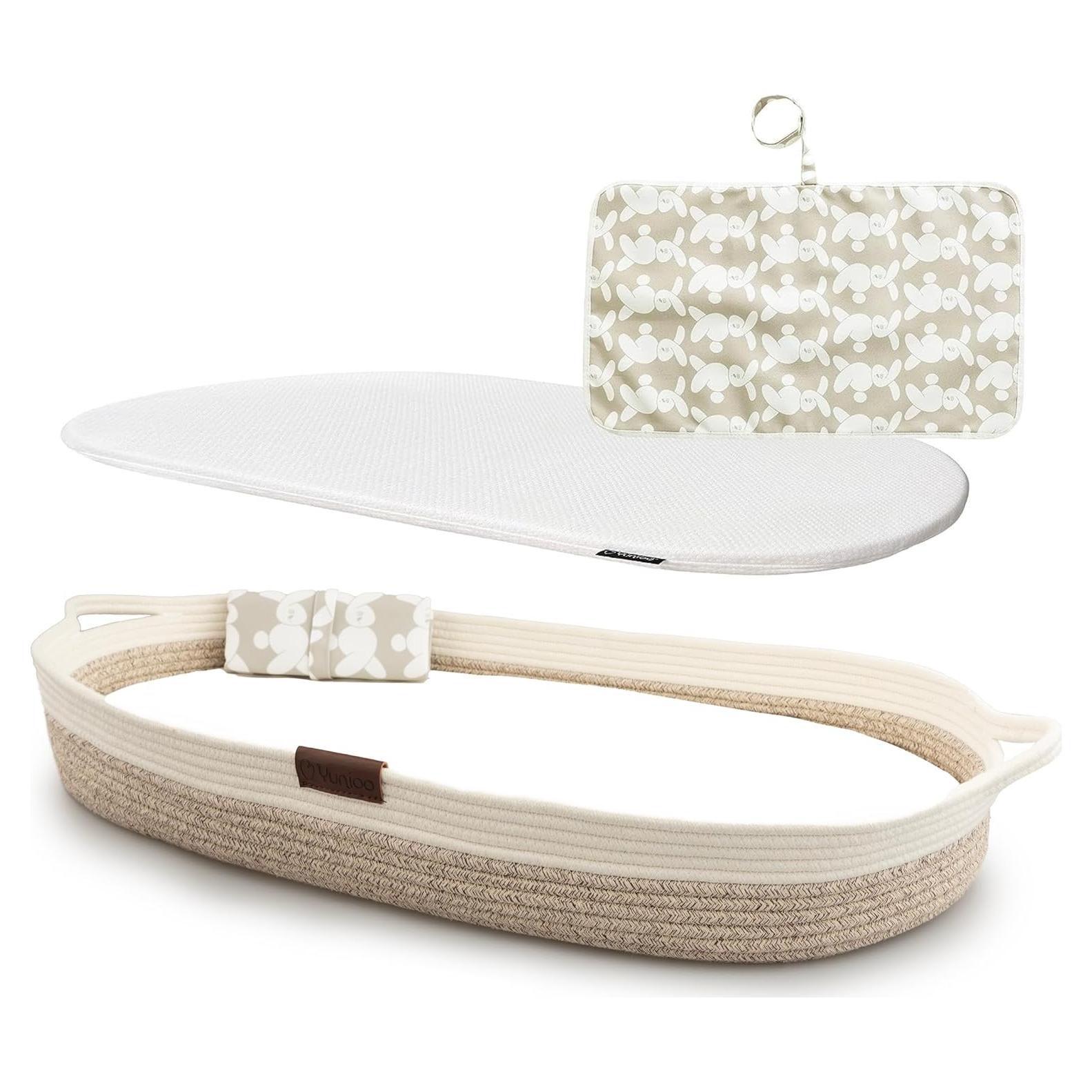 Cesta de Cambio de Pañales Yunioo Beige 80x42 cm