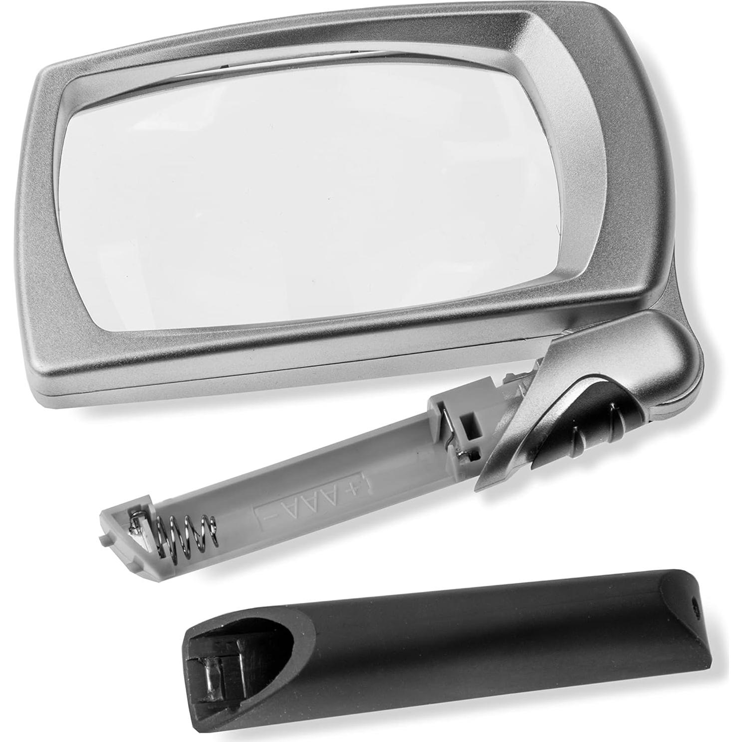 Lupa Rectangular Iluminada LED 2.5X Carson MJ-30