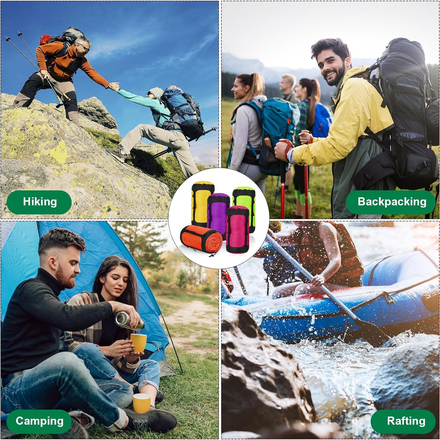 5 Sacos de Compresión Impermeables GliCraft 20L para Mochilas