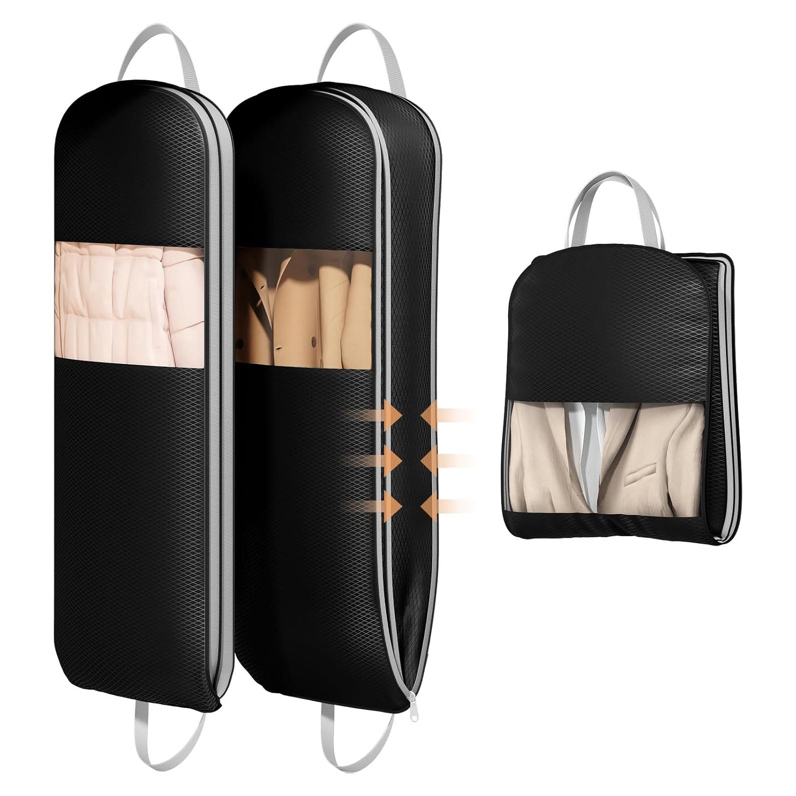 DIMJ 2 Paquete Bolsa de Ropa 43" Nylon Negro Compresión