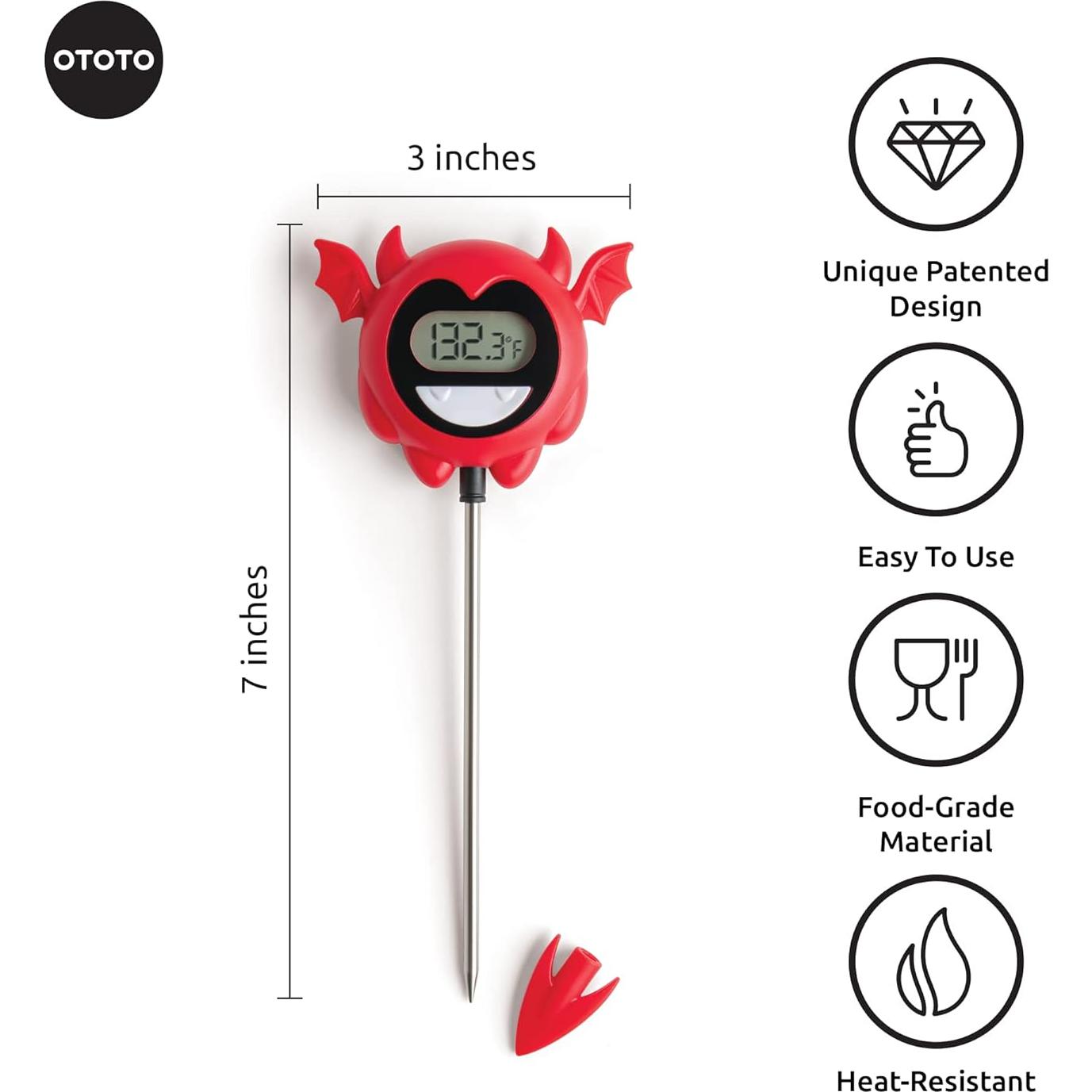 Termómetro Digital de Carne OTOTO Hell Done - Halloween, Precisión y Diseño Divertido