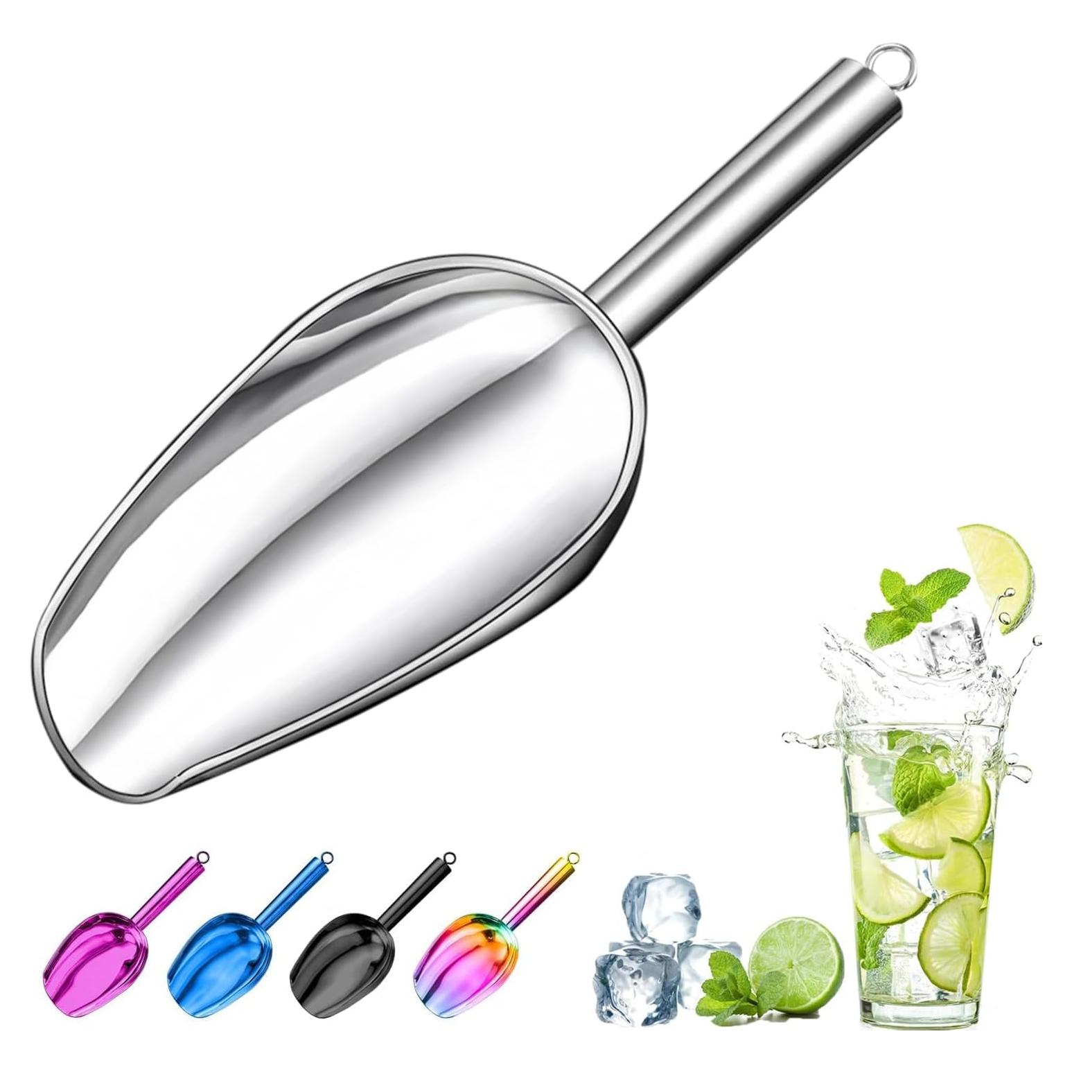 Cucharón de Hielo de Acero Inoxidable Egiriouth 170g Plateado