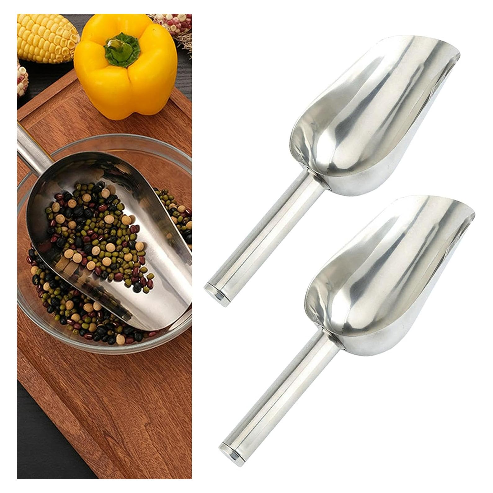 2 Cucharones de Hielo de Acero Inoxidable Saycker 20cm