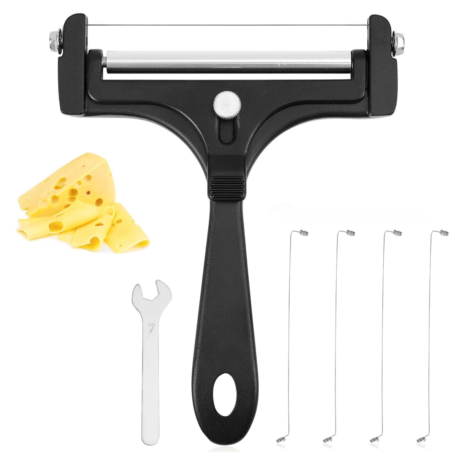 Cortador de Queso Tinoaly con Grosor Ajustable y 4 Cables