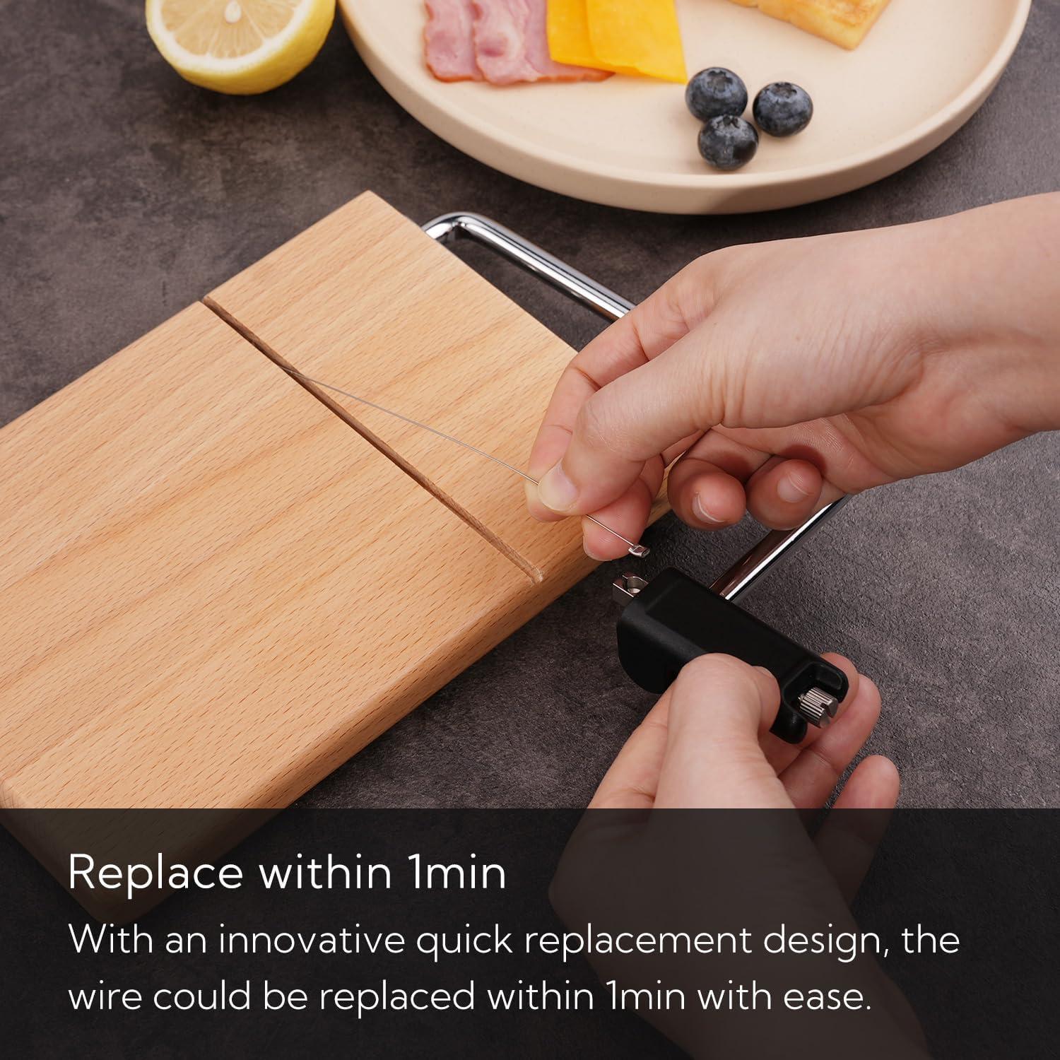 Cortador de Queso KITCHENDAO KD20344 con Alambre Reemplazable